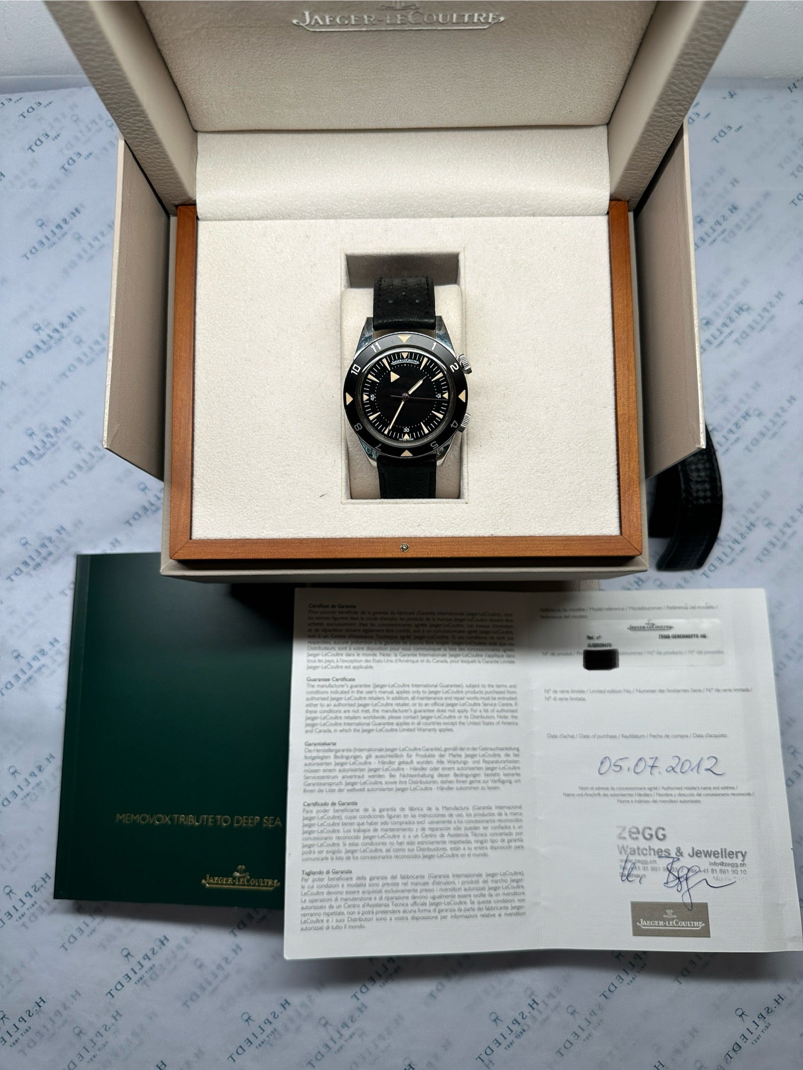 Jaeger LeCoultre Memovox Tribute to Deep Sea Automatik Uhr in Box mit Papieren
