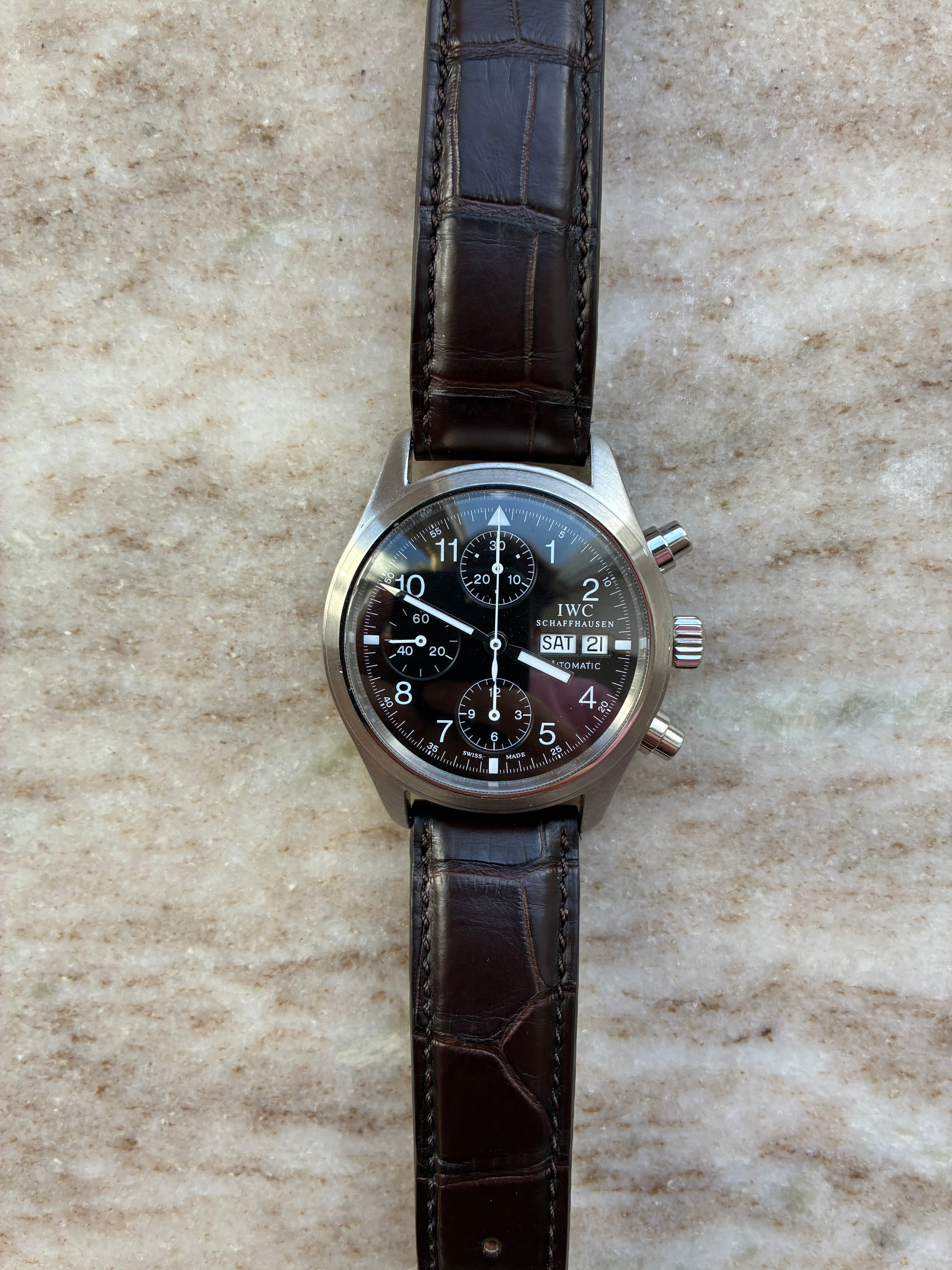 Fliegeruhr / Pilot Chronograph / Second Steel Strap / Watch only