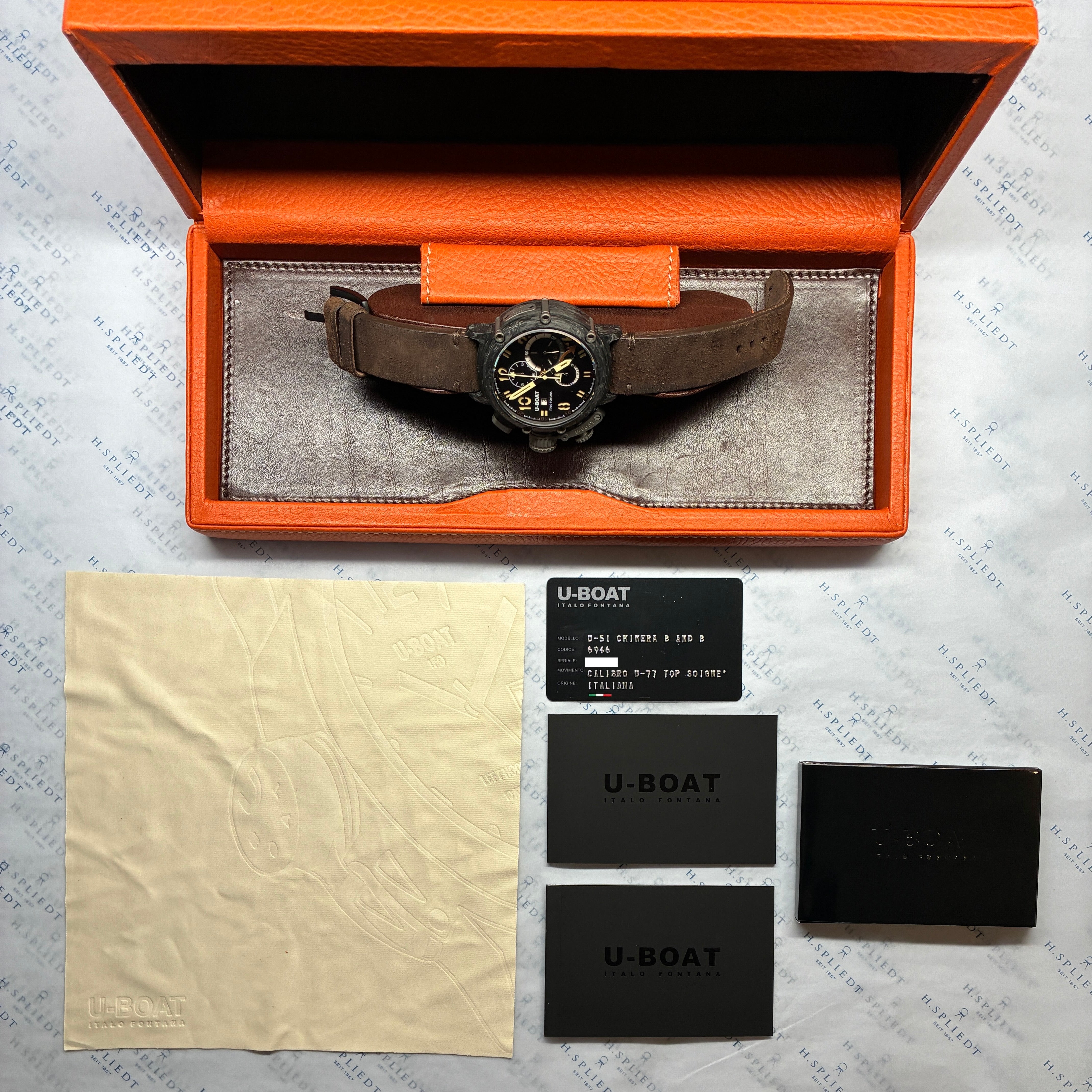U-Boat Chimera Carbon 48 mm 2012 in voller Ausstattung mit Box und Papieren