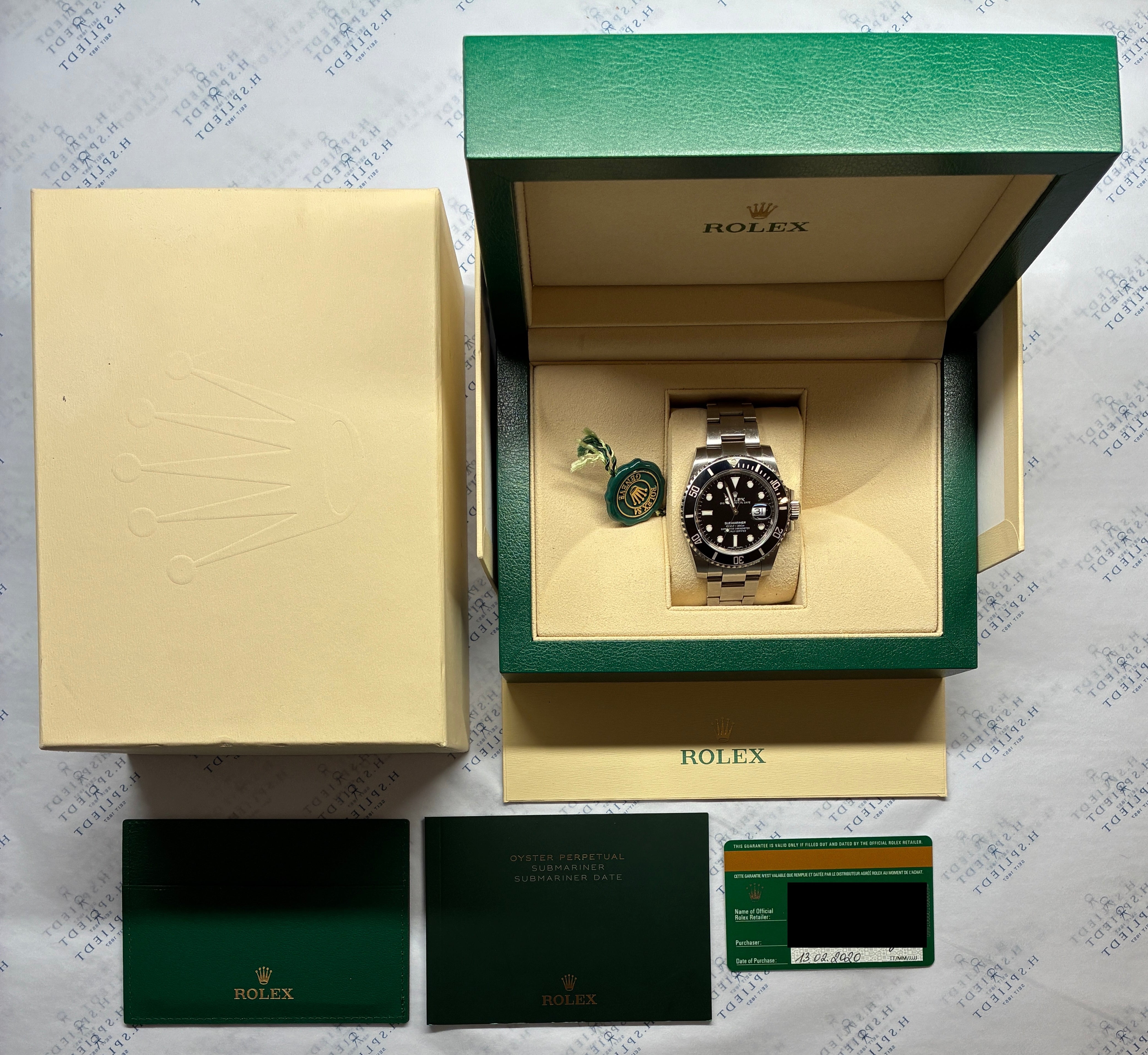 Rolex Submariner Date im Full-Set von 2020, mit Box und Papieren, Stahlgehäuse mit Automatikwerk