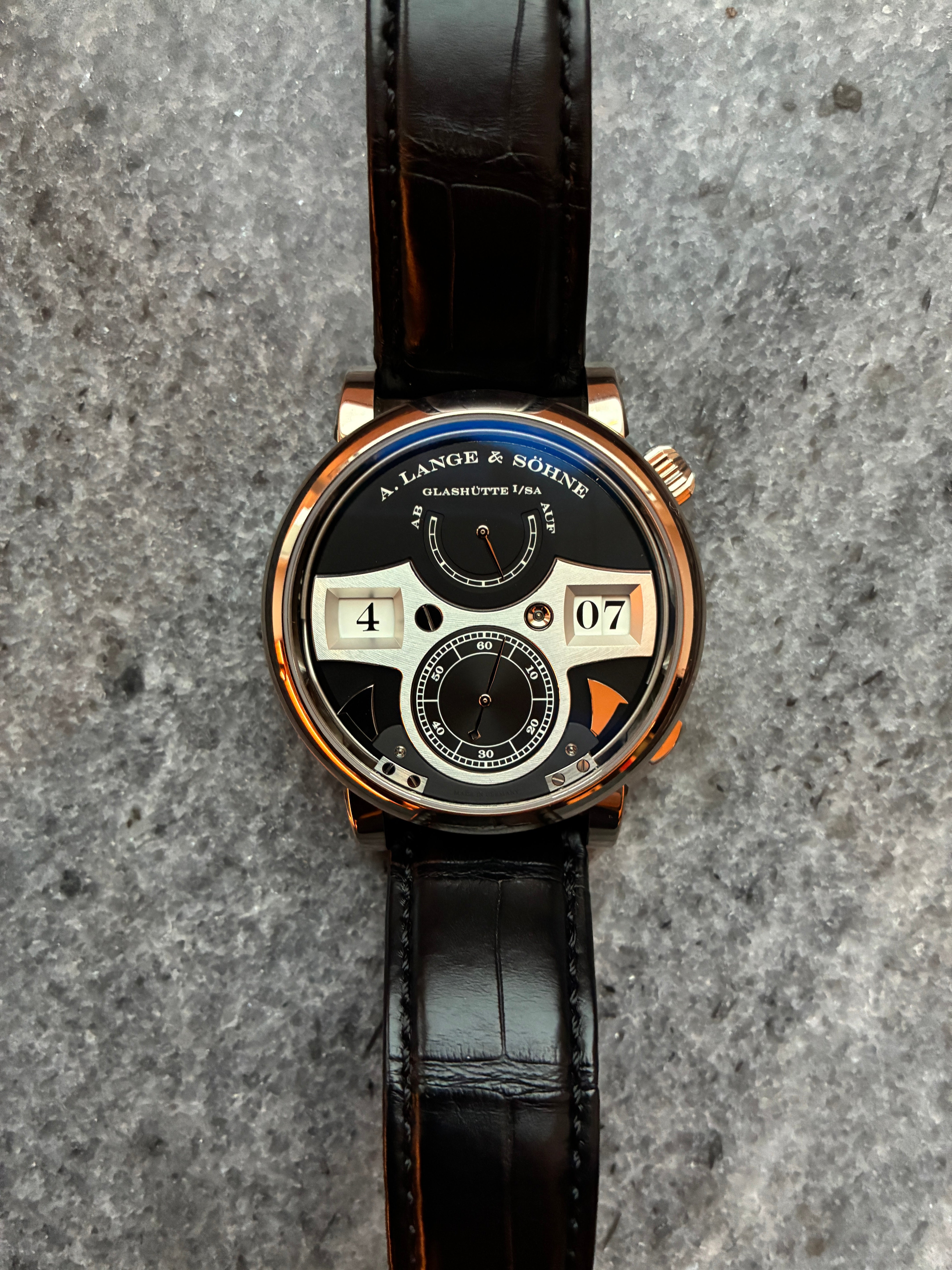 Zeitwerk Striking Time / Black Dial / White Gold / Full-Set / 2014