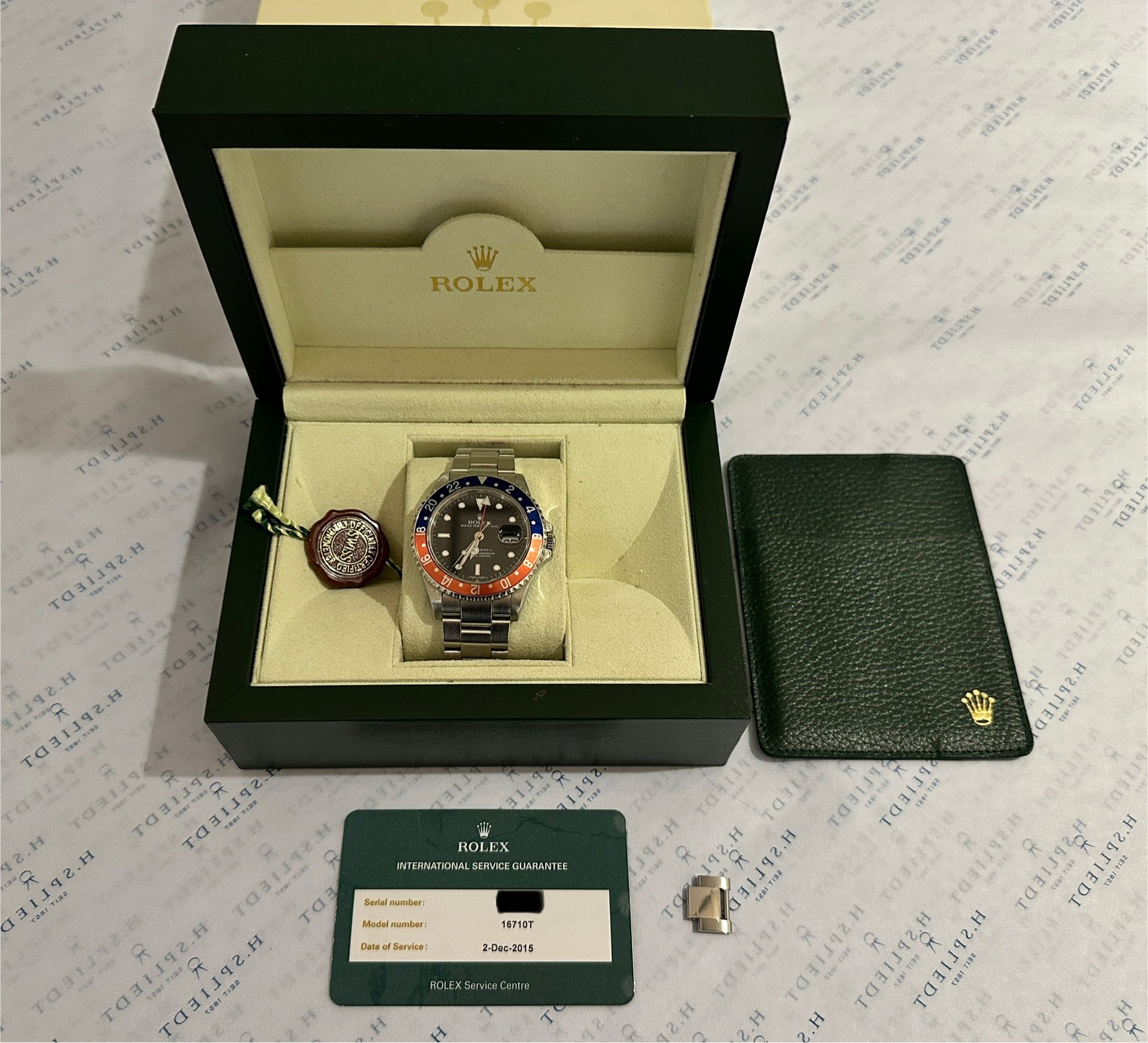 Rolex GMT-Master II 16710T im originalen grünen Box Set mit Papieren