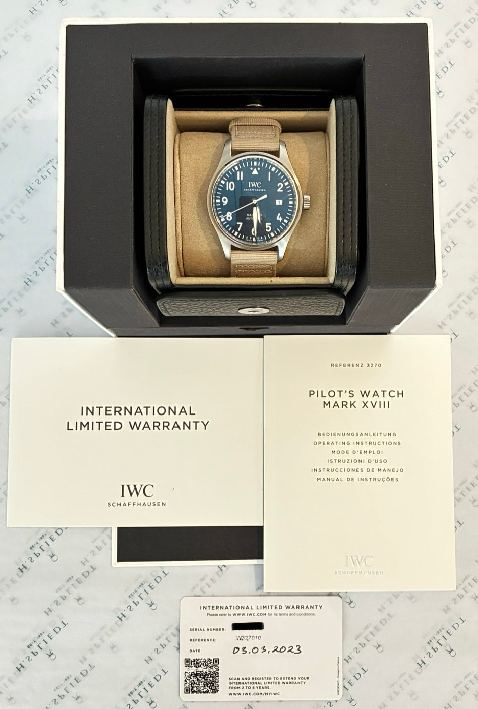 IWC Pilot's Watch Mark XVIII in Box mit Garantiekarte und Handbuch