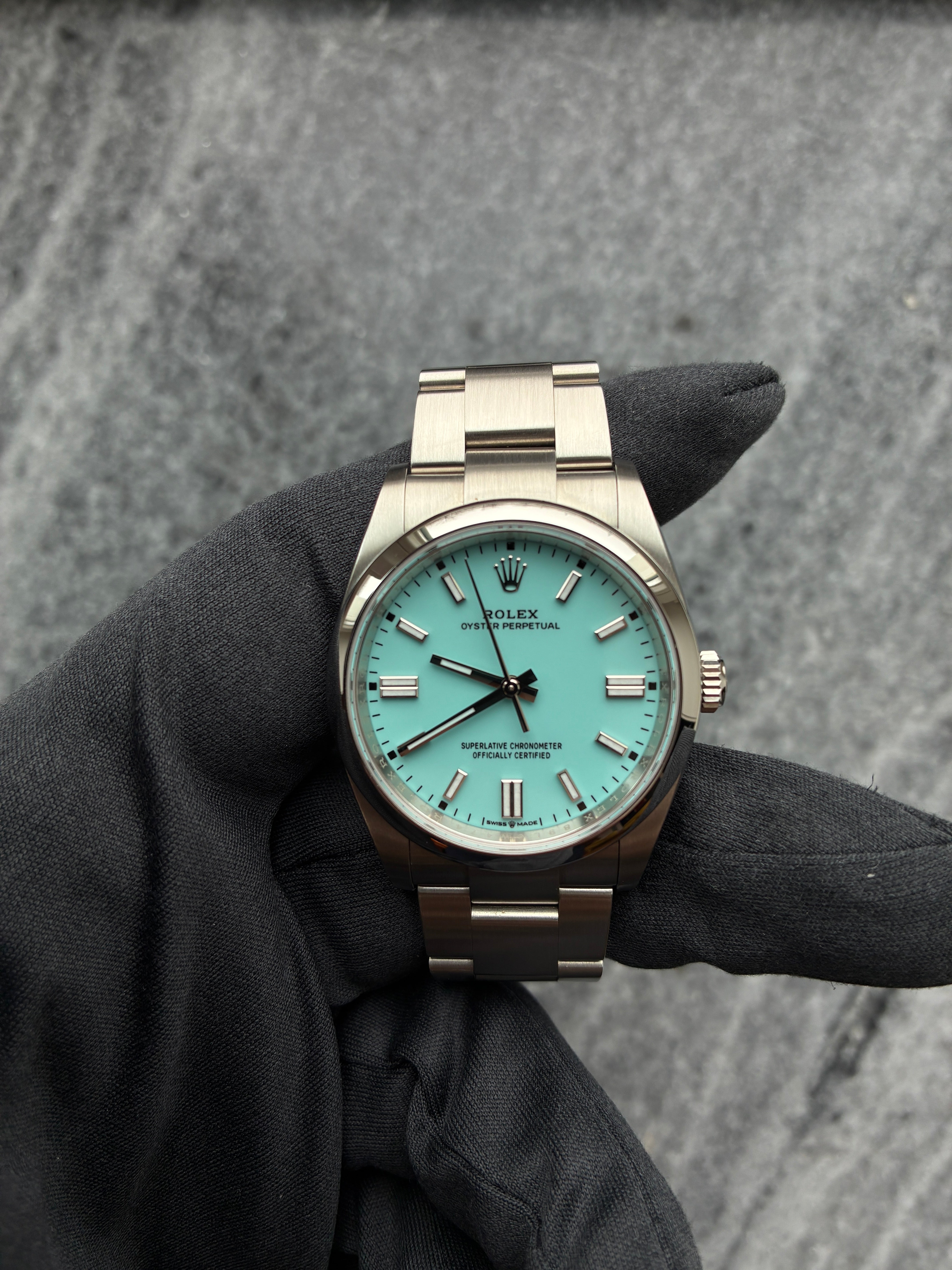 Oyster Perpetual 36 / Tiffany Dial / very good condt. / Box & Papers / 2021