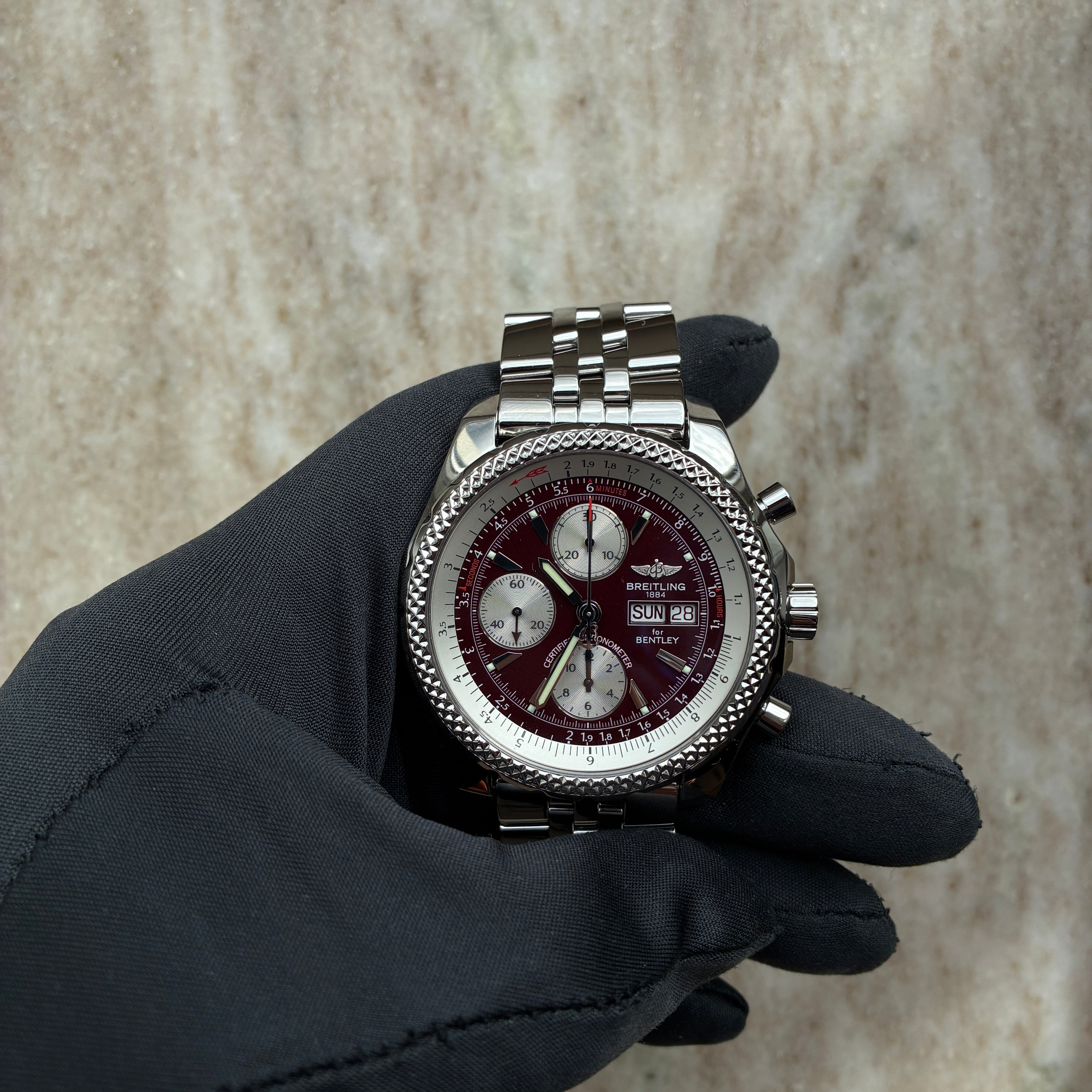 Bentley GT / very rare / red dial / Breitling Service 2026 / Full-Set / 2009