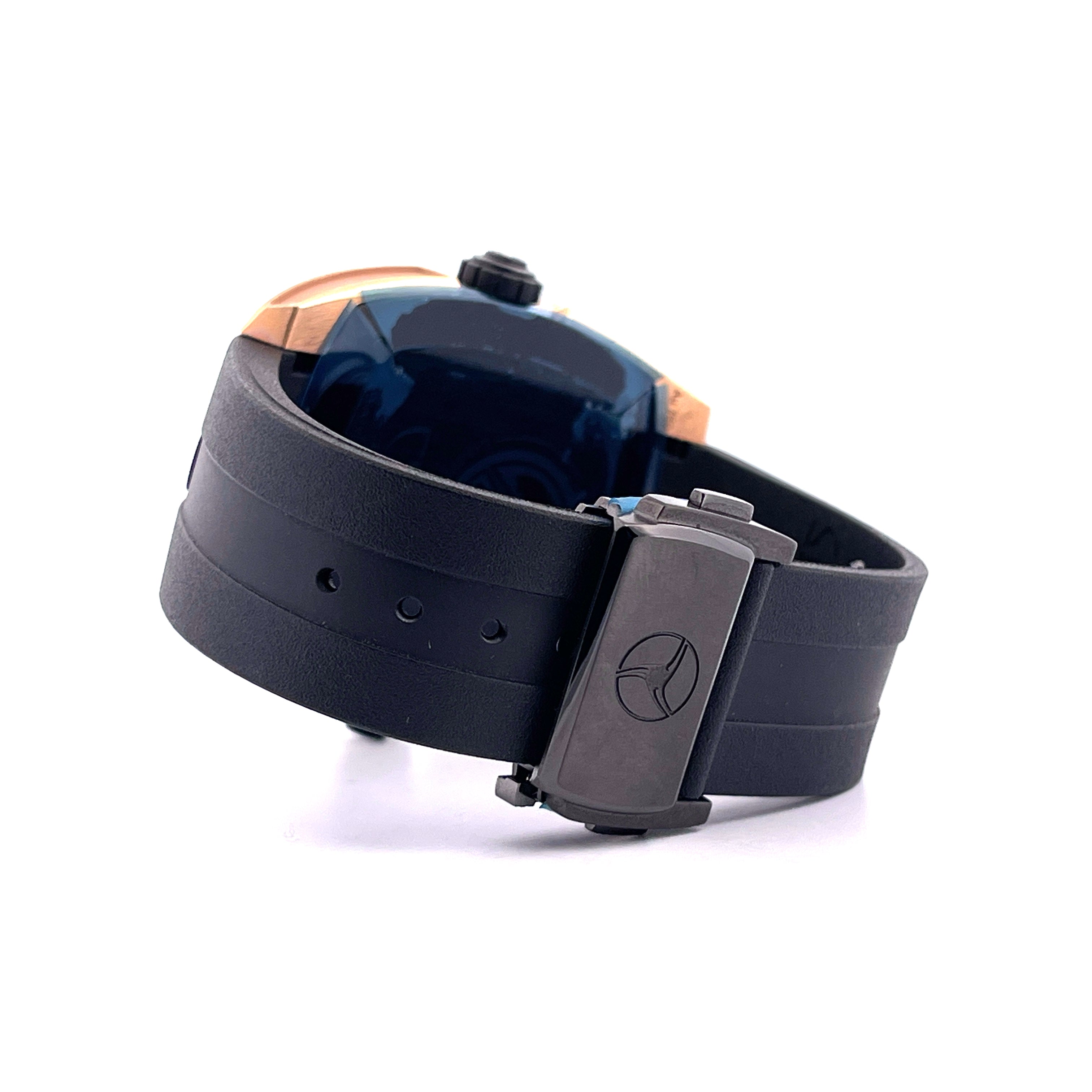Cyrus Klepcys Solo Tempo Roségold & black DLC Stahl mit schwarzem Armband