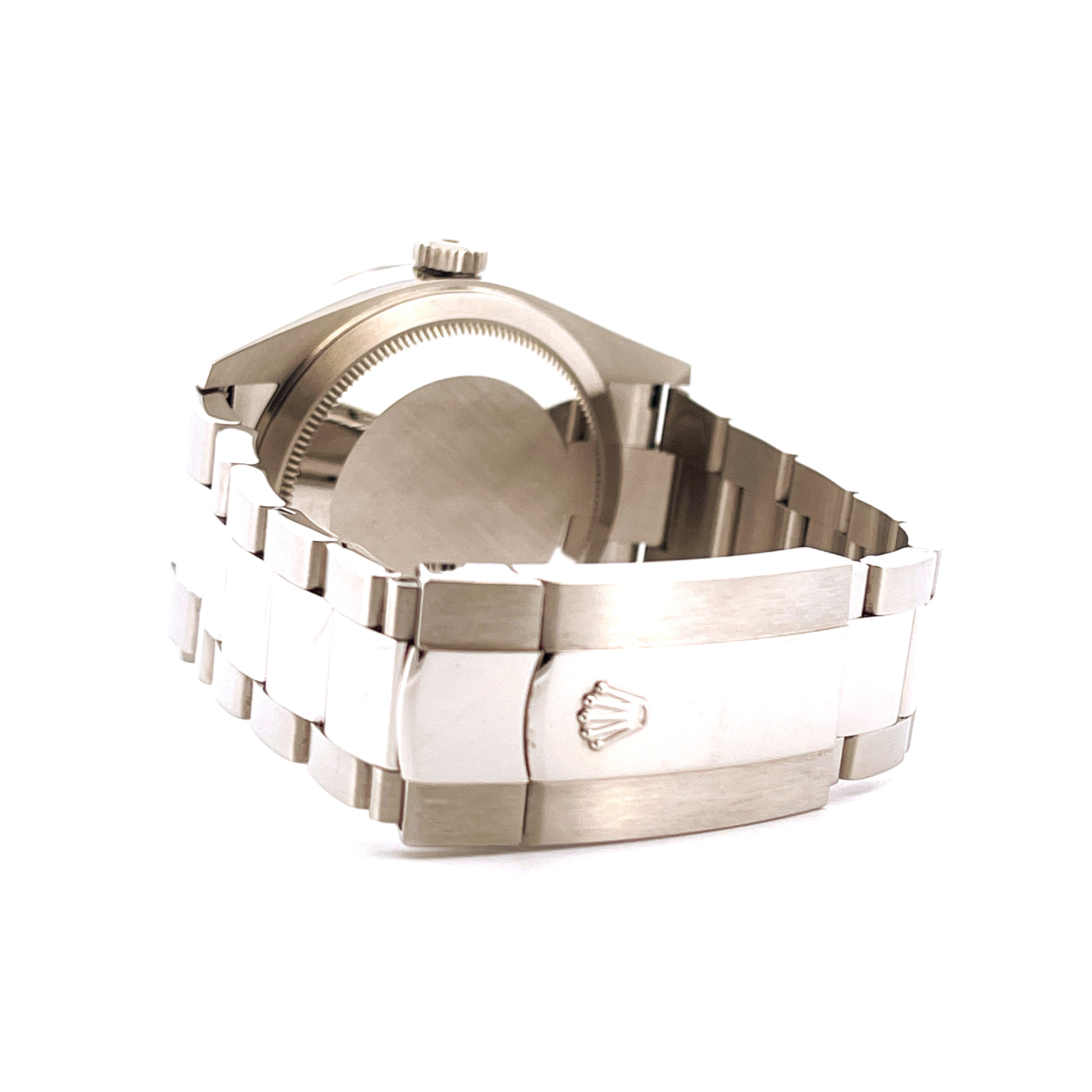 Rolex Sky-Dweller aus Weißgold und Stahl mit gefaltetem Armband und Dornschließe