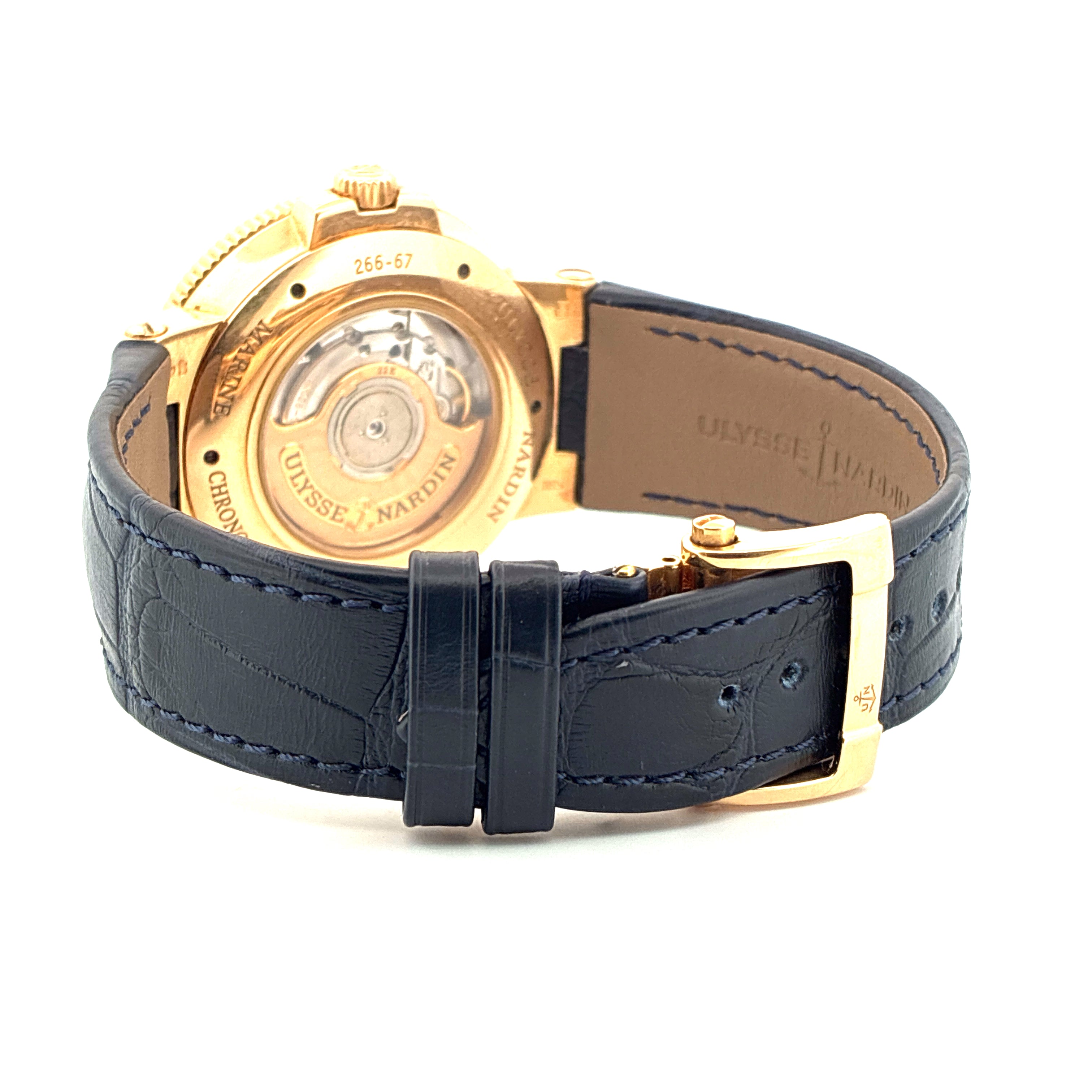 Maxi Marine Chronometer 43mm Blue Dial / Folding clasp / Box & Papers