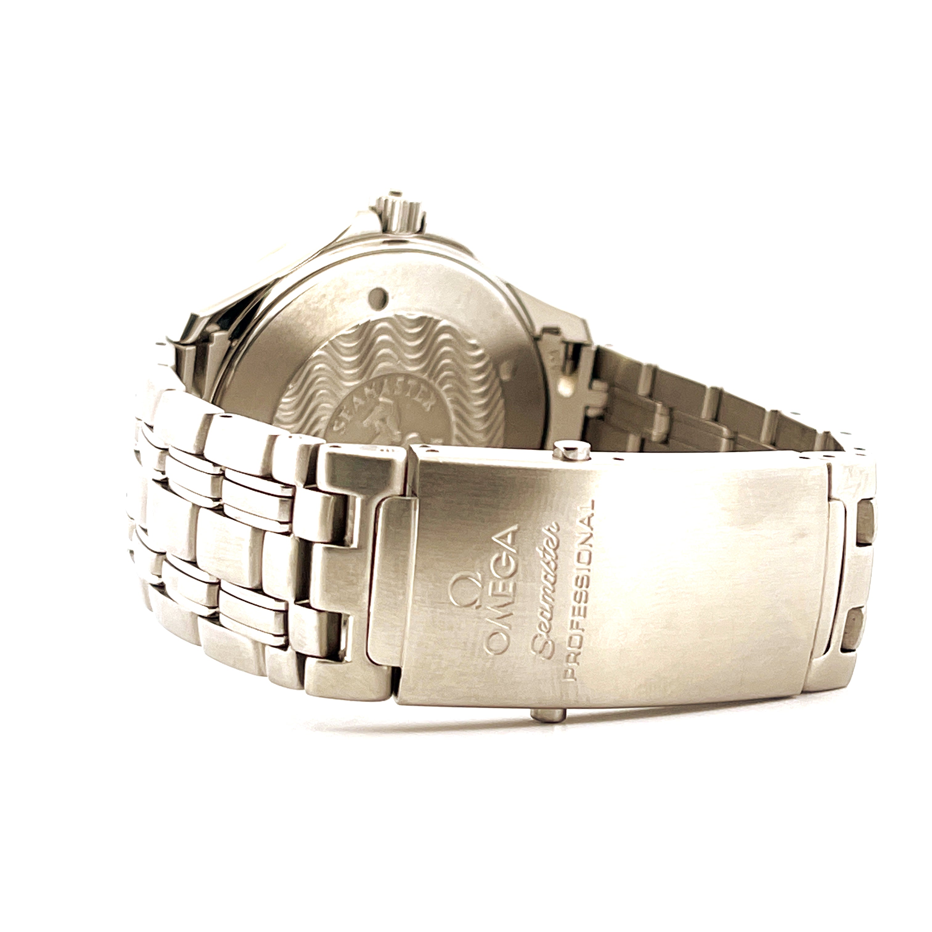 Omega Seamaster Professional Armband und Schließe aus Edelstahl im Seitenprofil