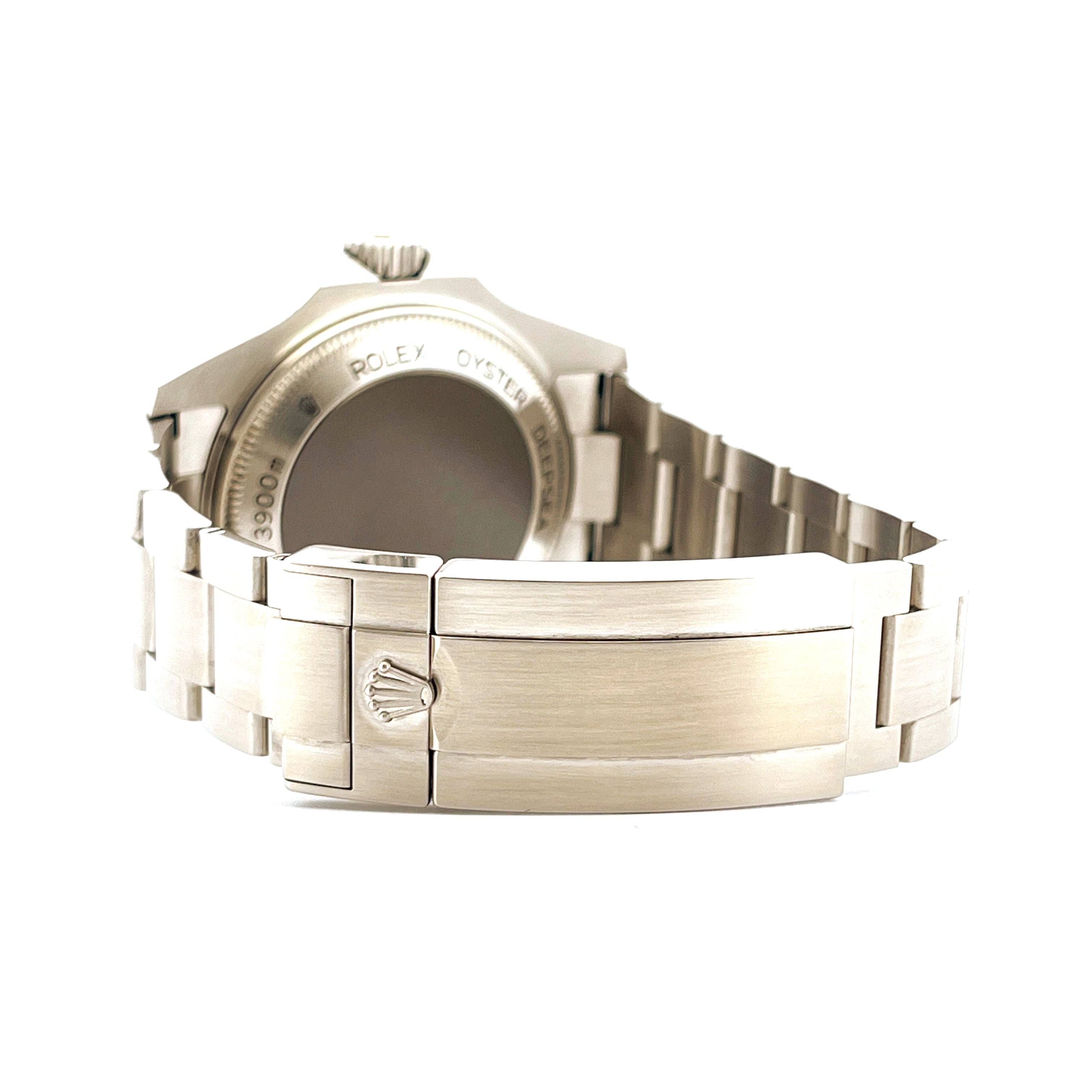 Rolex Sea-Dweller Deepsea James Cameron in Stahl, Seitenansicht der Schließe mit Rolex-Krone