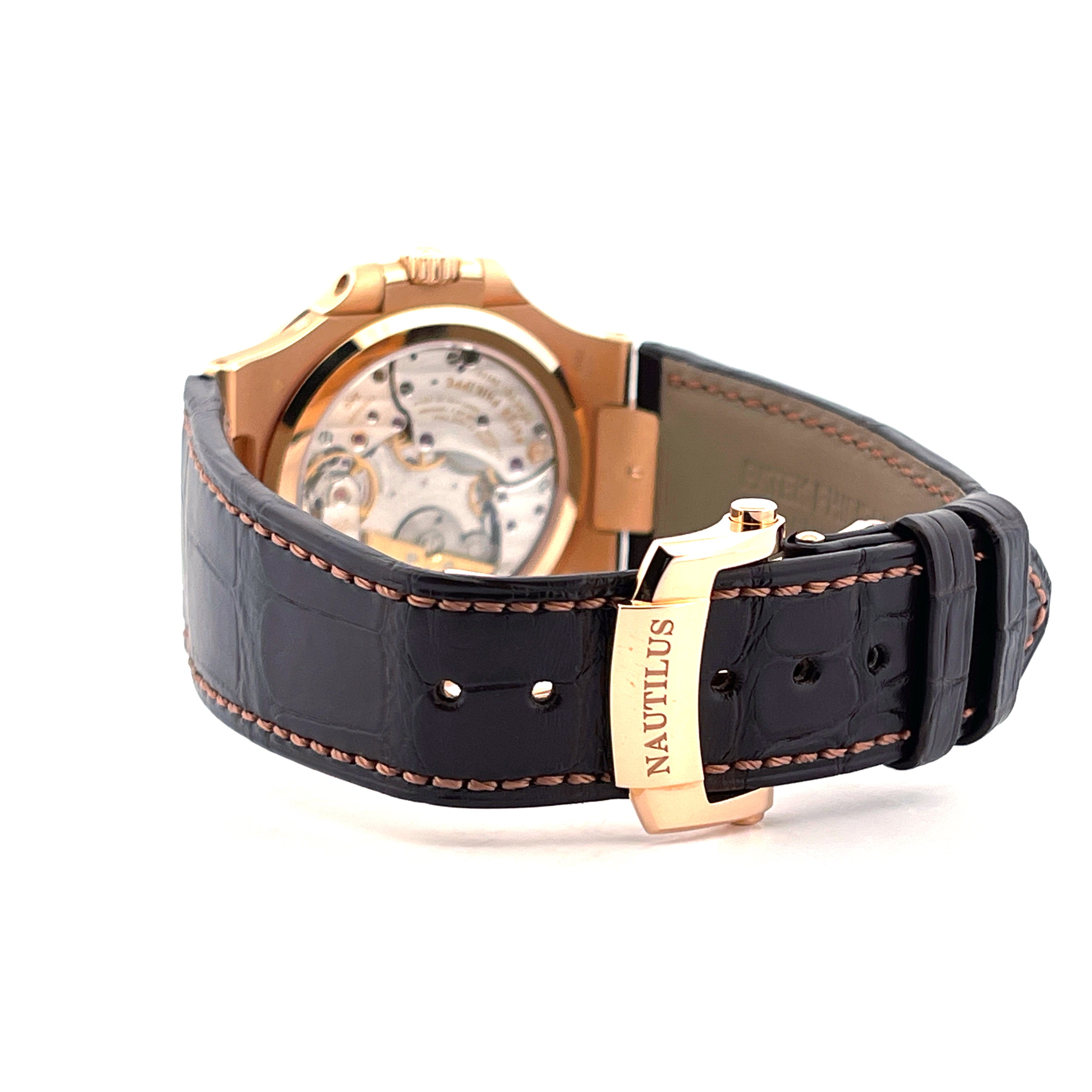 Nautilus 5712R-001 Roségold / Straps unworn / Germany / Folding / +Invoice / Premium Set + second Strap / nearly MINT Condt / Dec. 2018