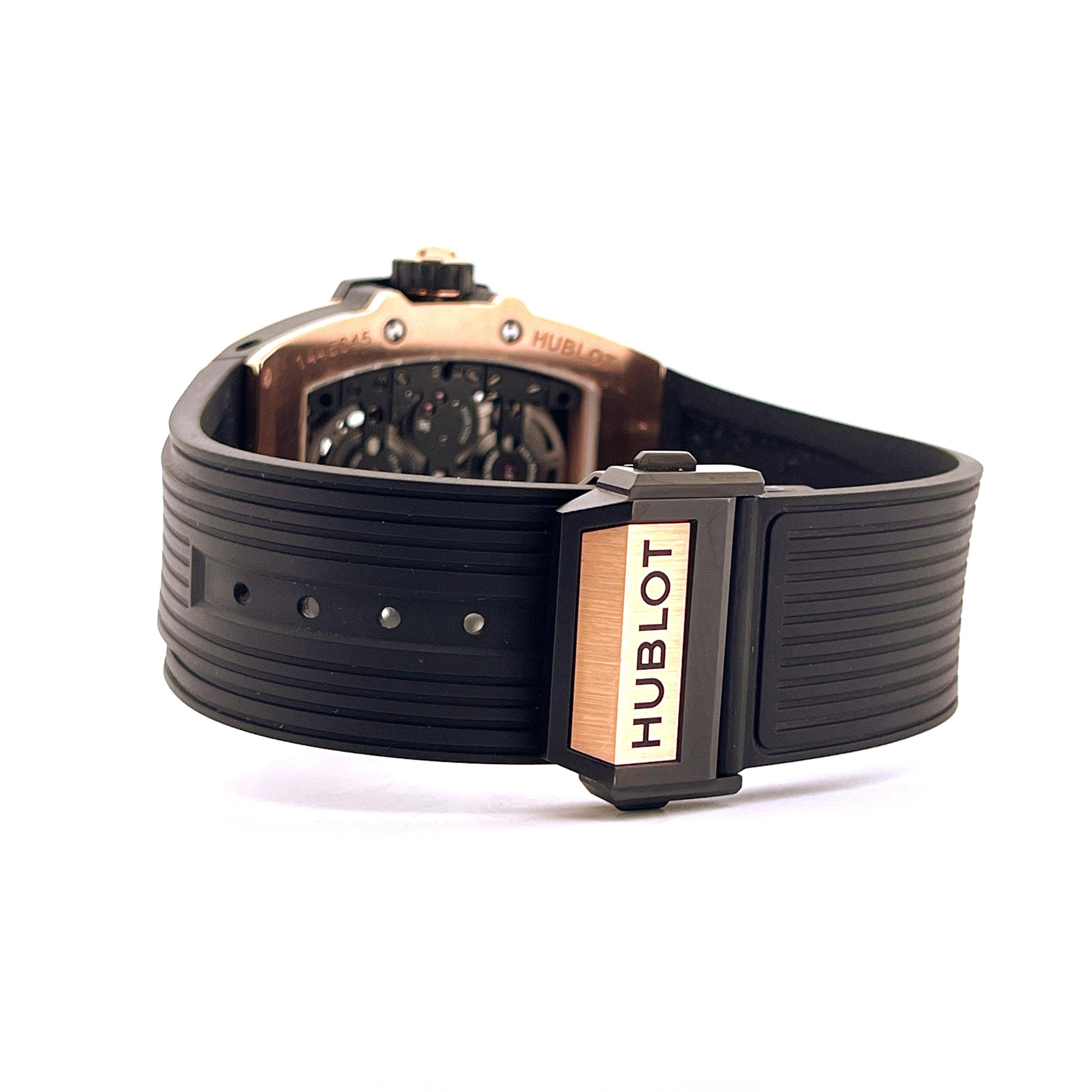 Hublot Spirit Of Big Bang Meca-10 Roségold mit Kautschukband und roségoldener Schließe mit Logo