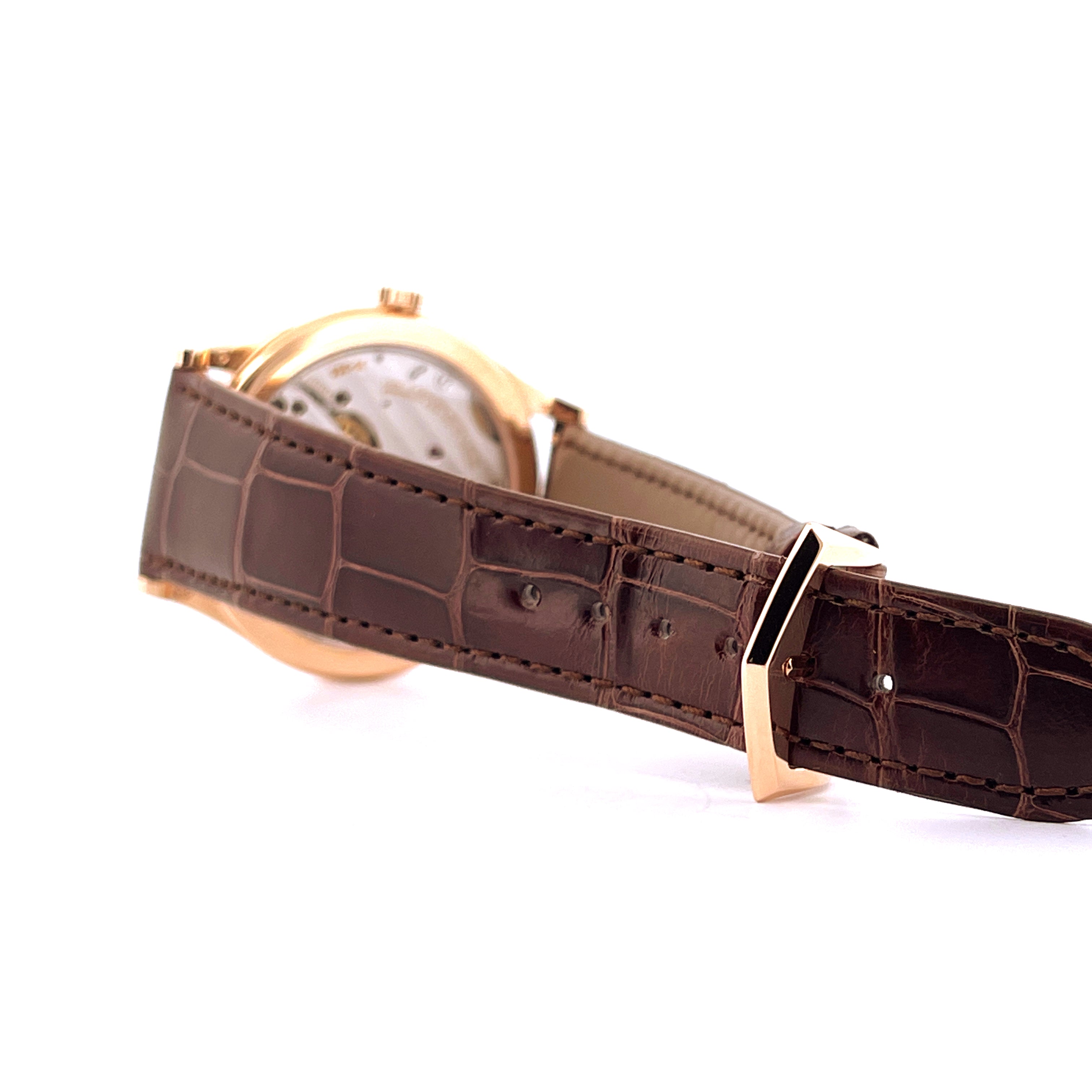 Patek Philippe Calatrava 6119R-001 Roségold mit braunem Krokoarmband und Schließe