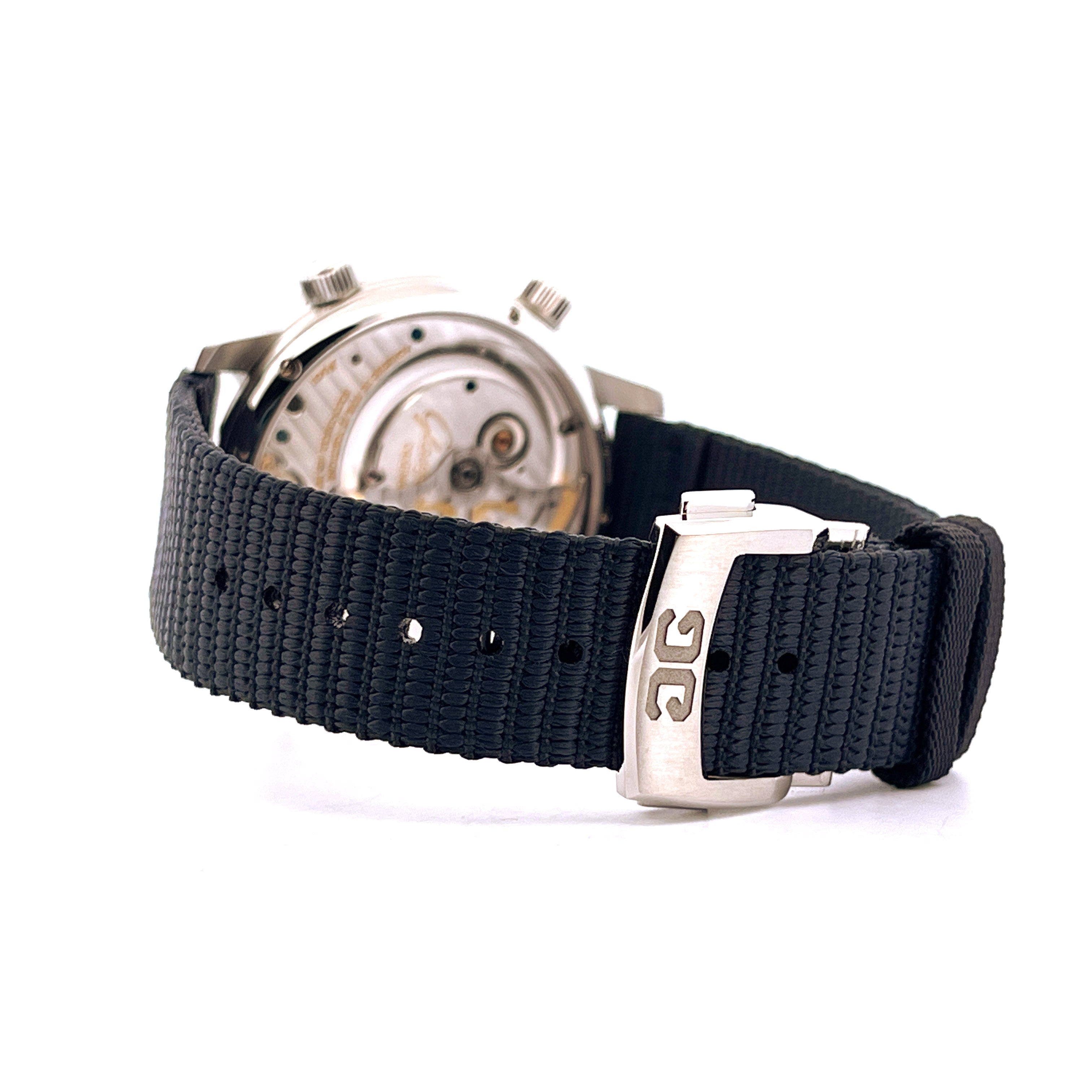 Glashütte Original Senator Cosmopolite 44mm auf schwarzem Band mit Schließe