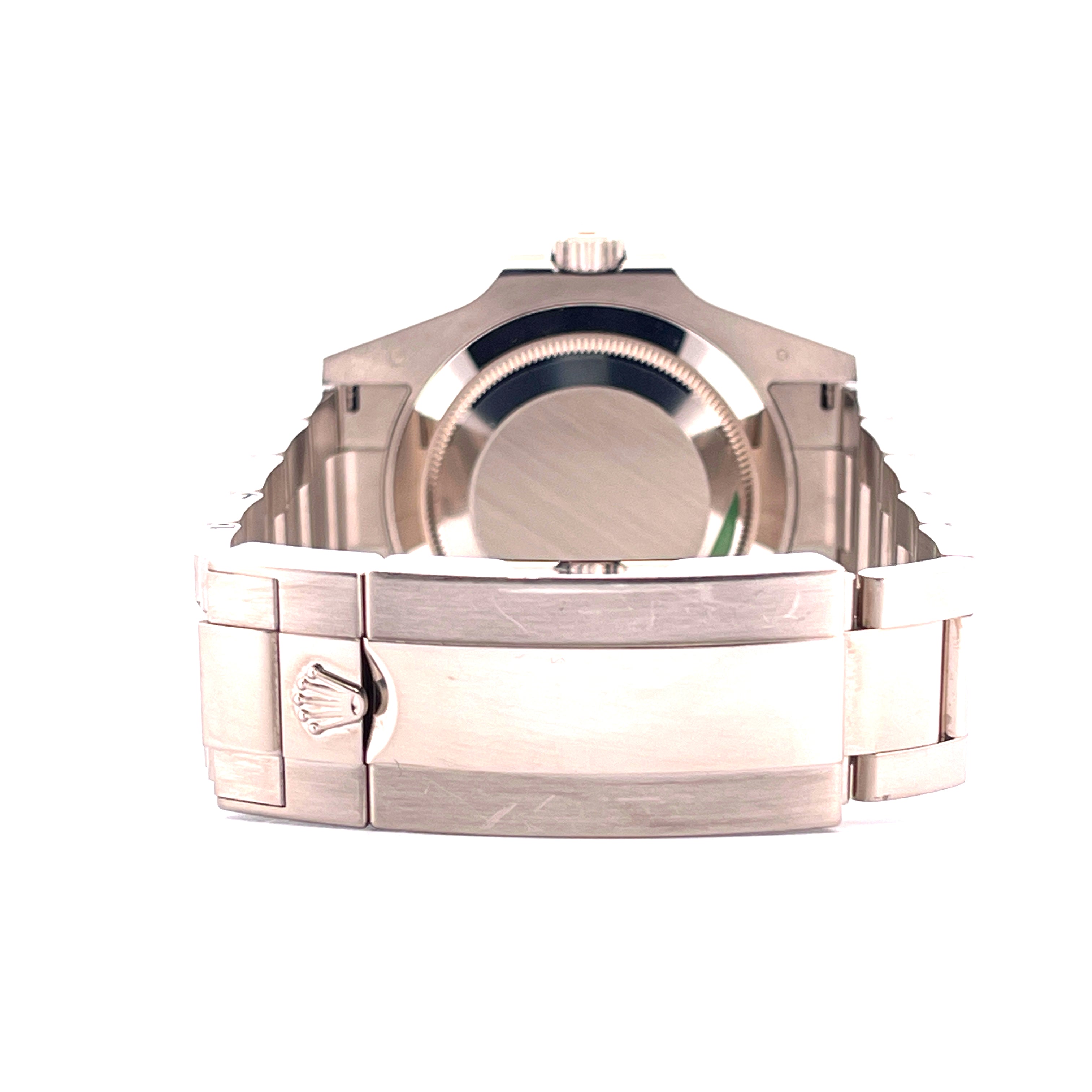 Rückansicht der Rolex Submariner Date 126619LB aus Weißgold mit Faltschließe