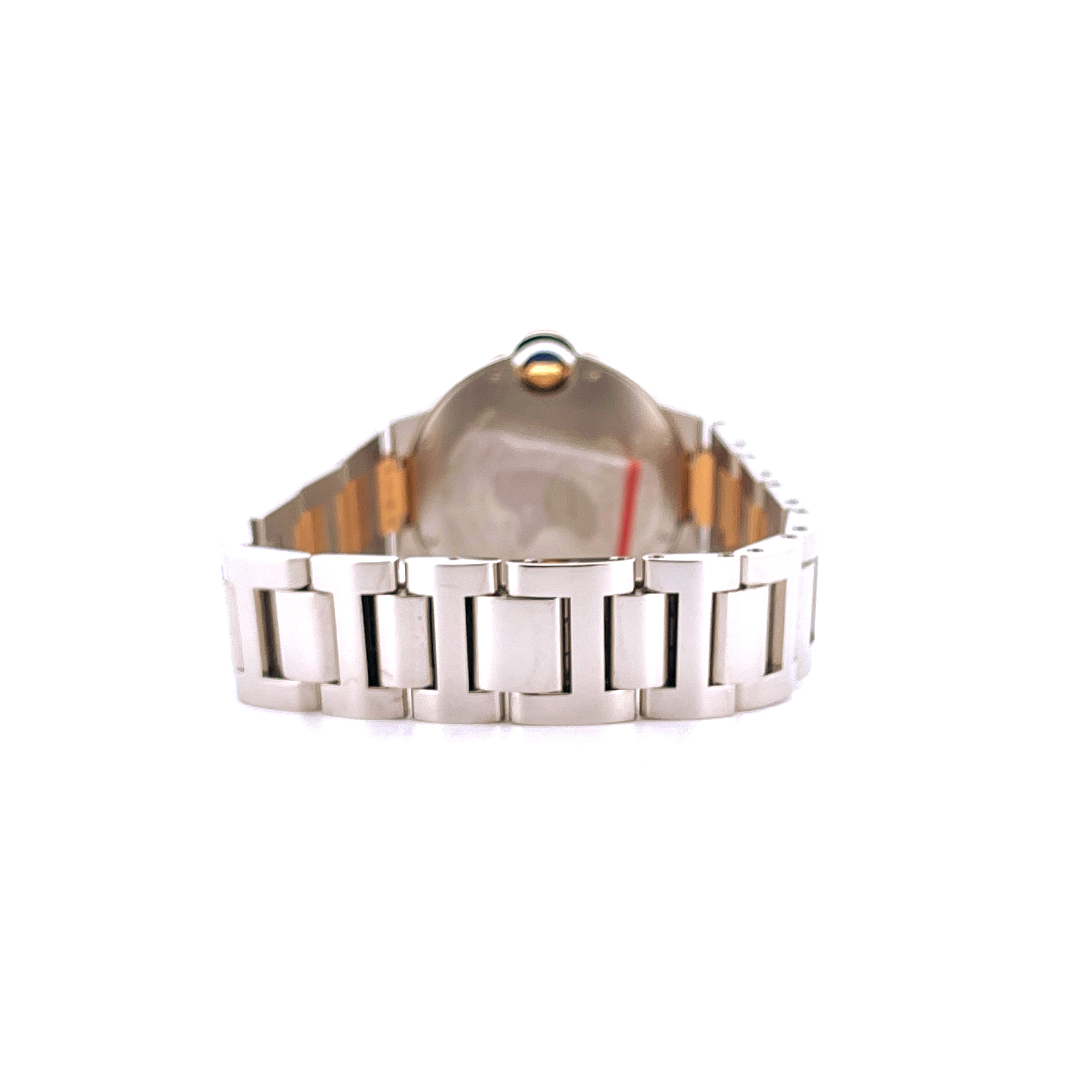 Cartier Ballon Bleu 33 mm Stahl & Gold mit goldenem Zeiger und Stahl-Gliederarmband