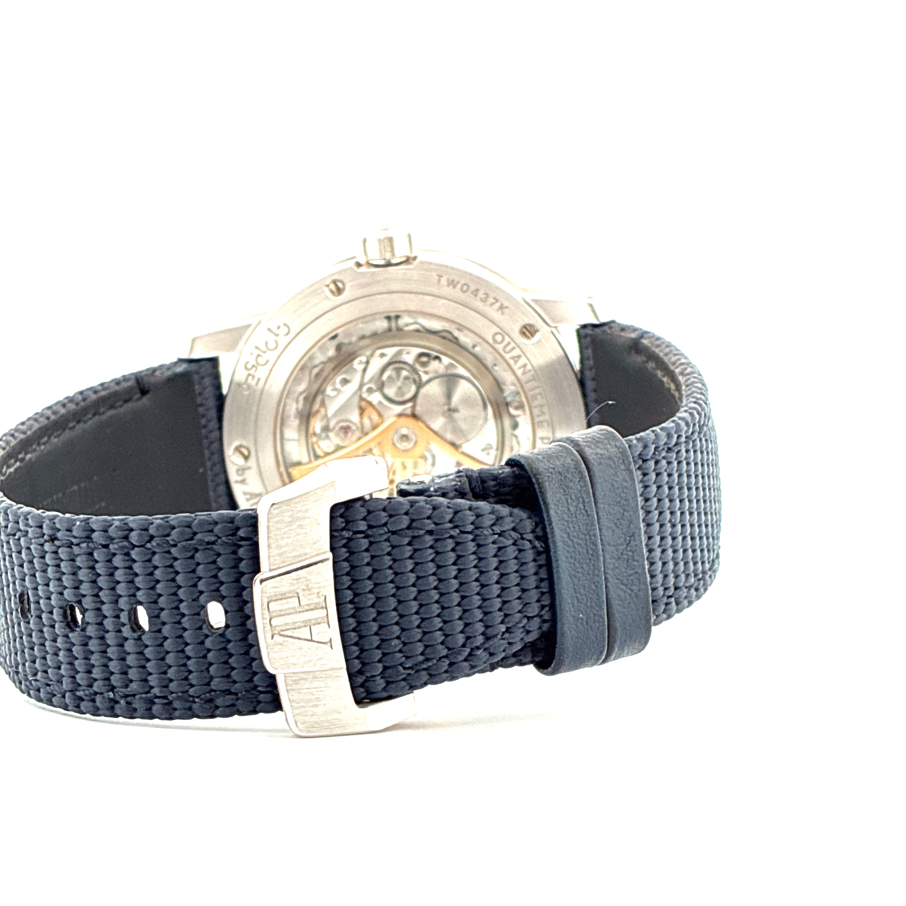 Code 11.59 Perpetual Calendar / 19cm Wristsize Whitegold / Folding clasp / Aventurin Dial / Box & Papers 2022