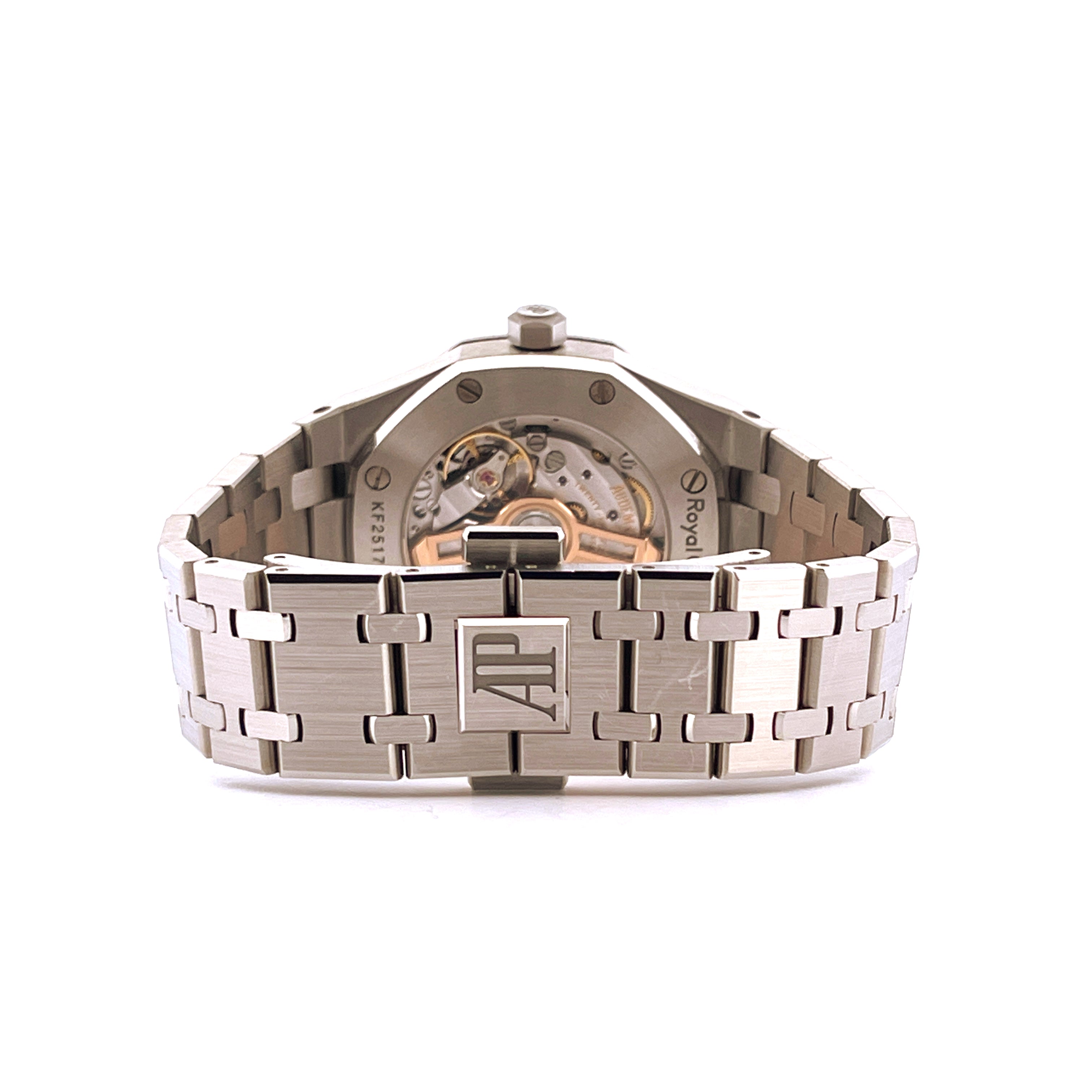 Audemars Piguet Royal Oak Rückseite mit Sichtboden und Edelstahlarmband