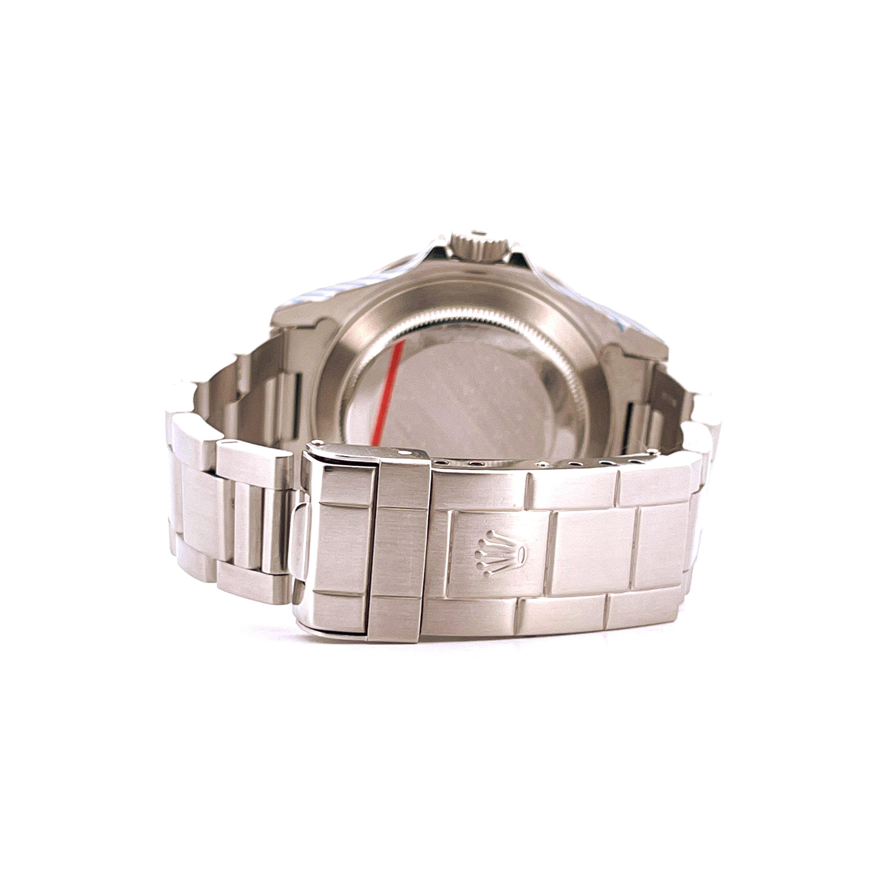 Rolex Submariner No Date 14060M von hinten mit poliertem Stahlarmband und Schließe