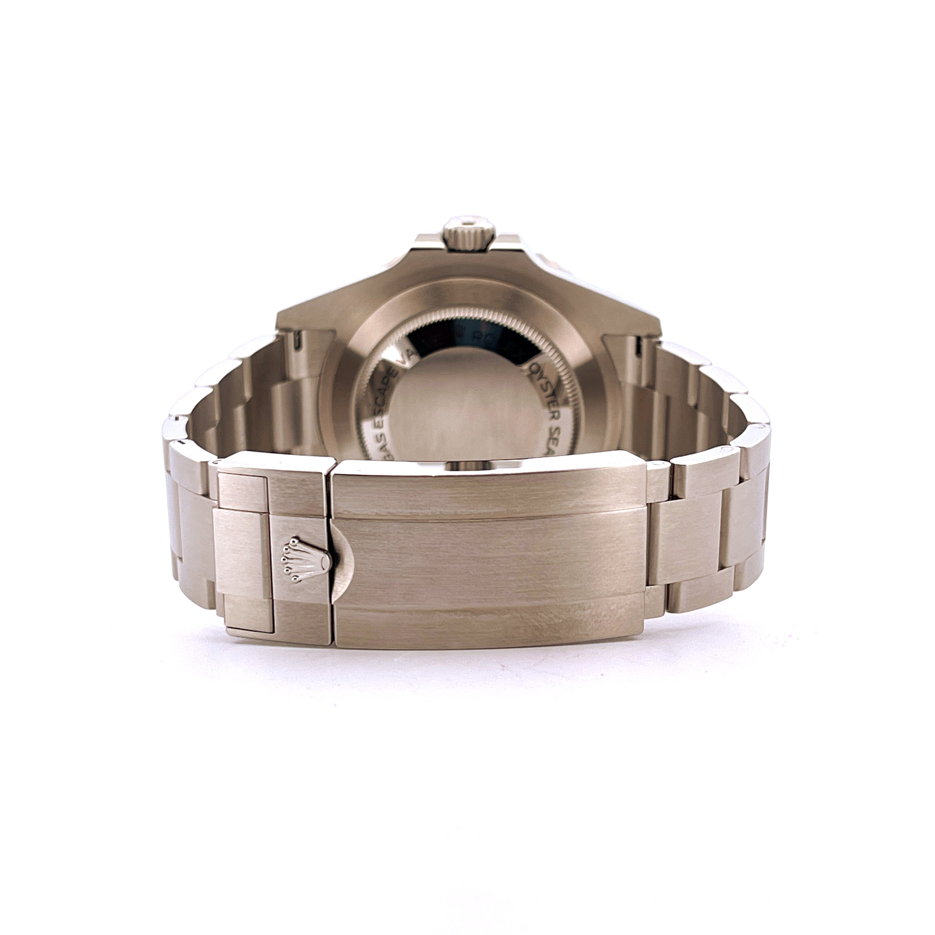 Rückseite einer Rolex Sea-Dweller Ref. 126600 aus Stahl mit Oyster-Schließe
