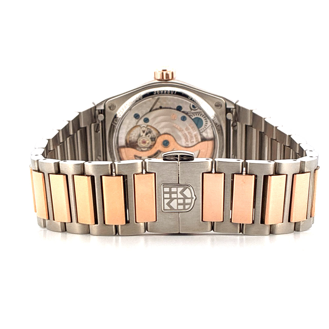 Frederique Constant Manufacture Slimline Perpetual Calendar mit bicolor Stahl-Gold-Armband und Sichtboden