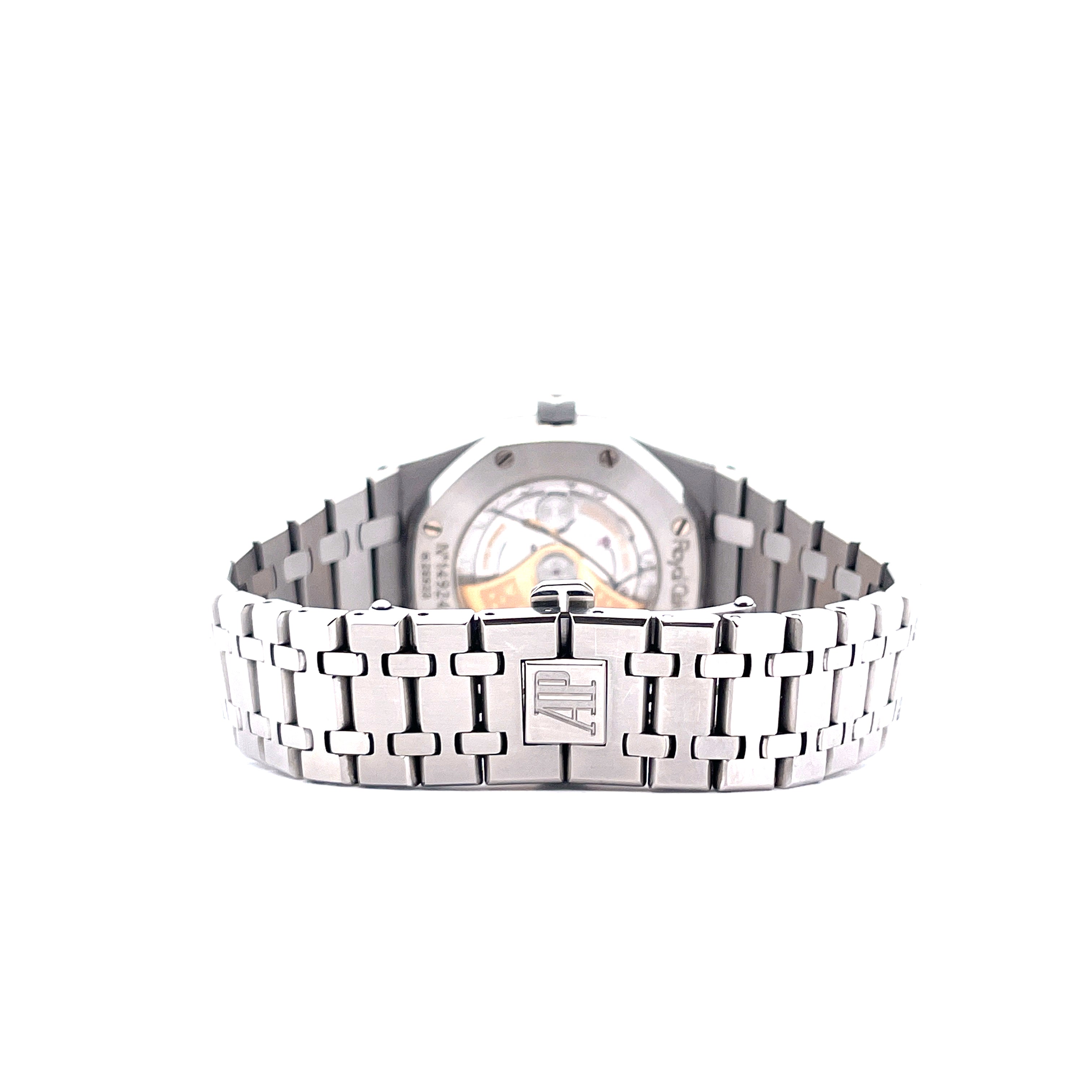 Audemars Piguet Royal Oak 39mm, Rückansicht des Edelstahlarmbands mit AP-Schließe