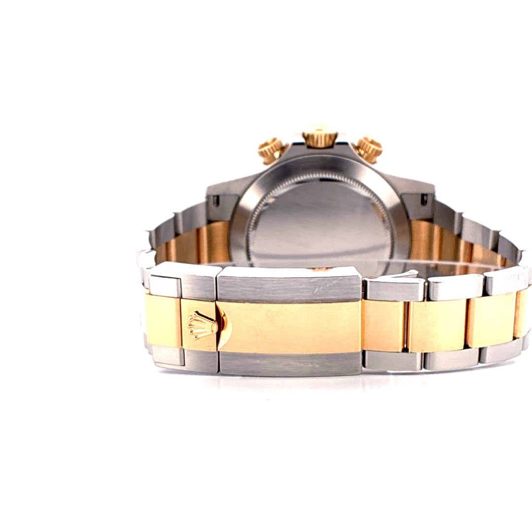 Rolex Daytona Bicolor 2016 von hinten mit bicolor-Armband und goldener Schließe