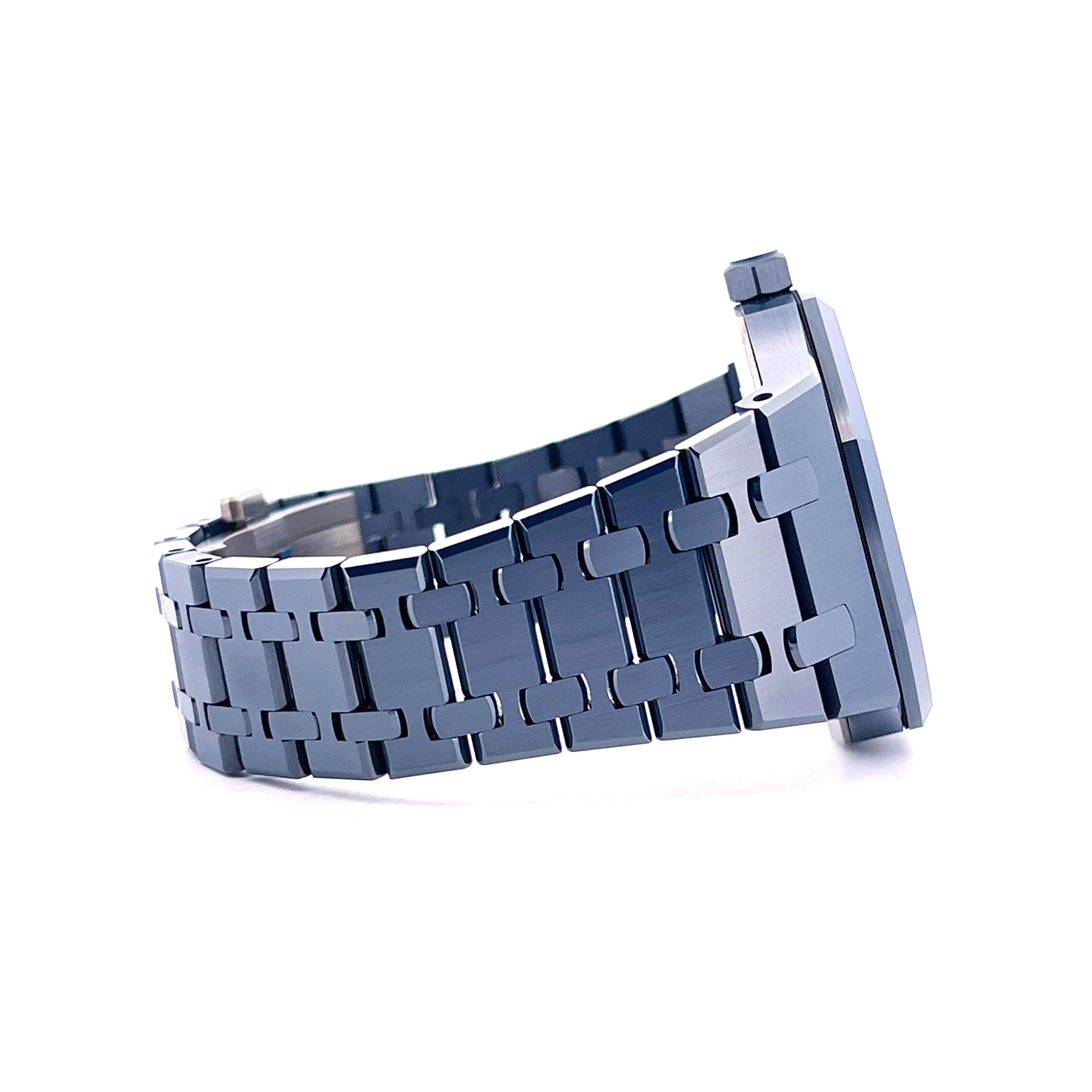 Royal Oak Blue Ceramic Double Balance Wheel Openworked / Bleu Nuit Nuage / Perfect Condition / Full Set / All Links / In Stock / Germany 2025