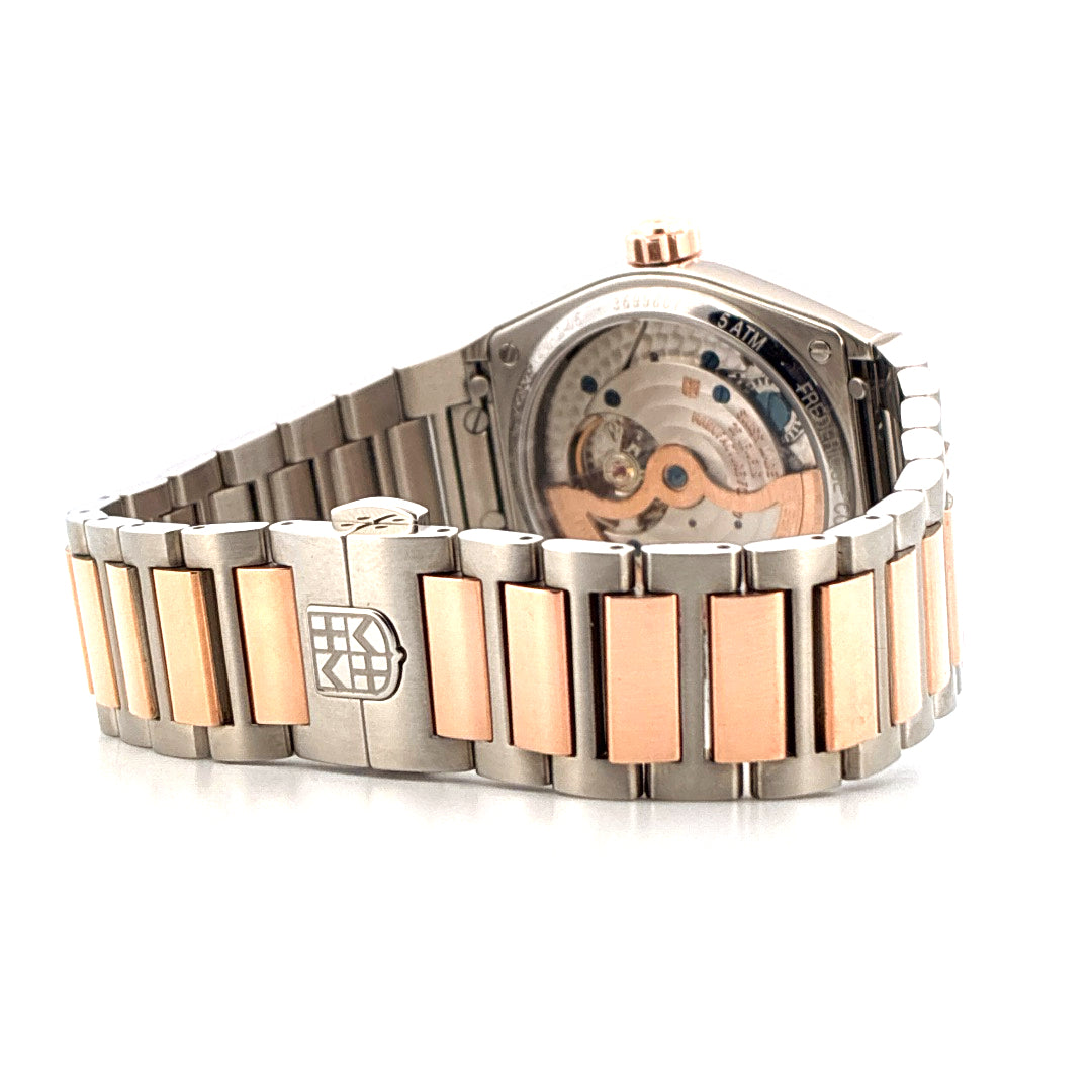 Frederique Constant Manufacture Slimline Perpetual Calendar Automatik Stahl/Gold Armband mit roséfarbenen Akzenten
