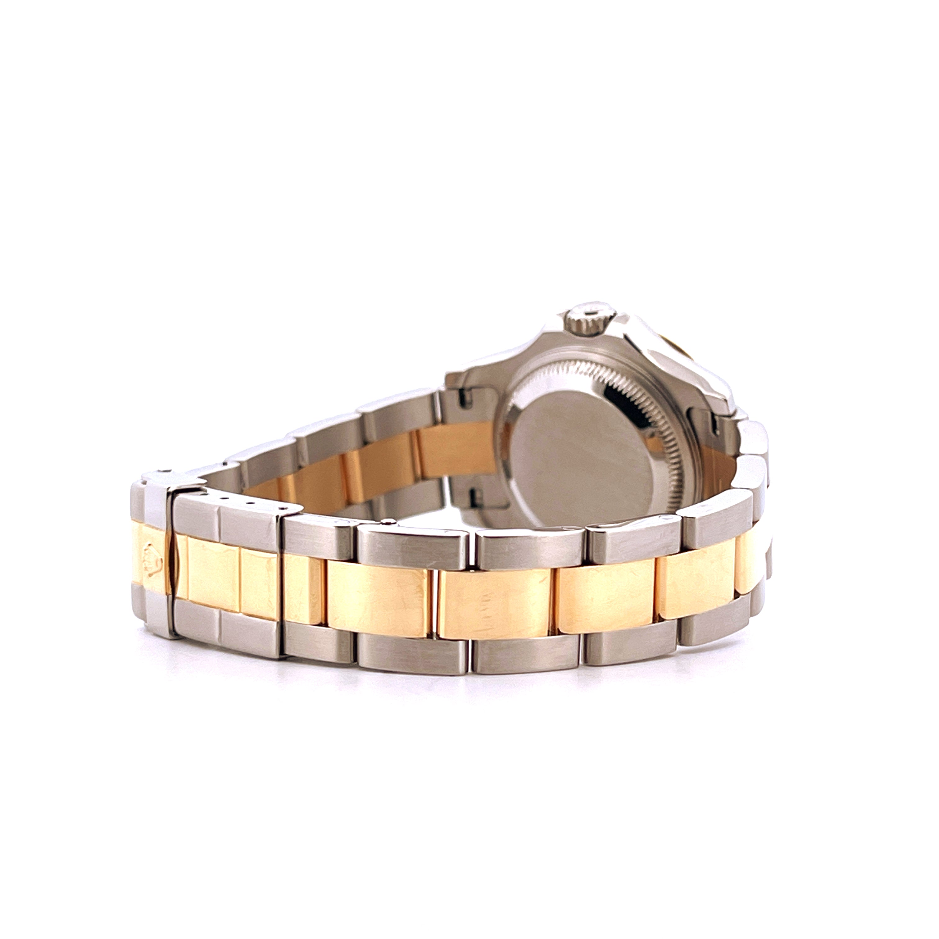 Rolex Yacht-Master Bicolor 29mm Seitenansicht des bicolor Stahl-Gold-Armbands