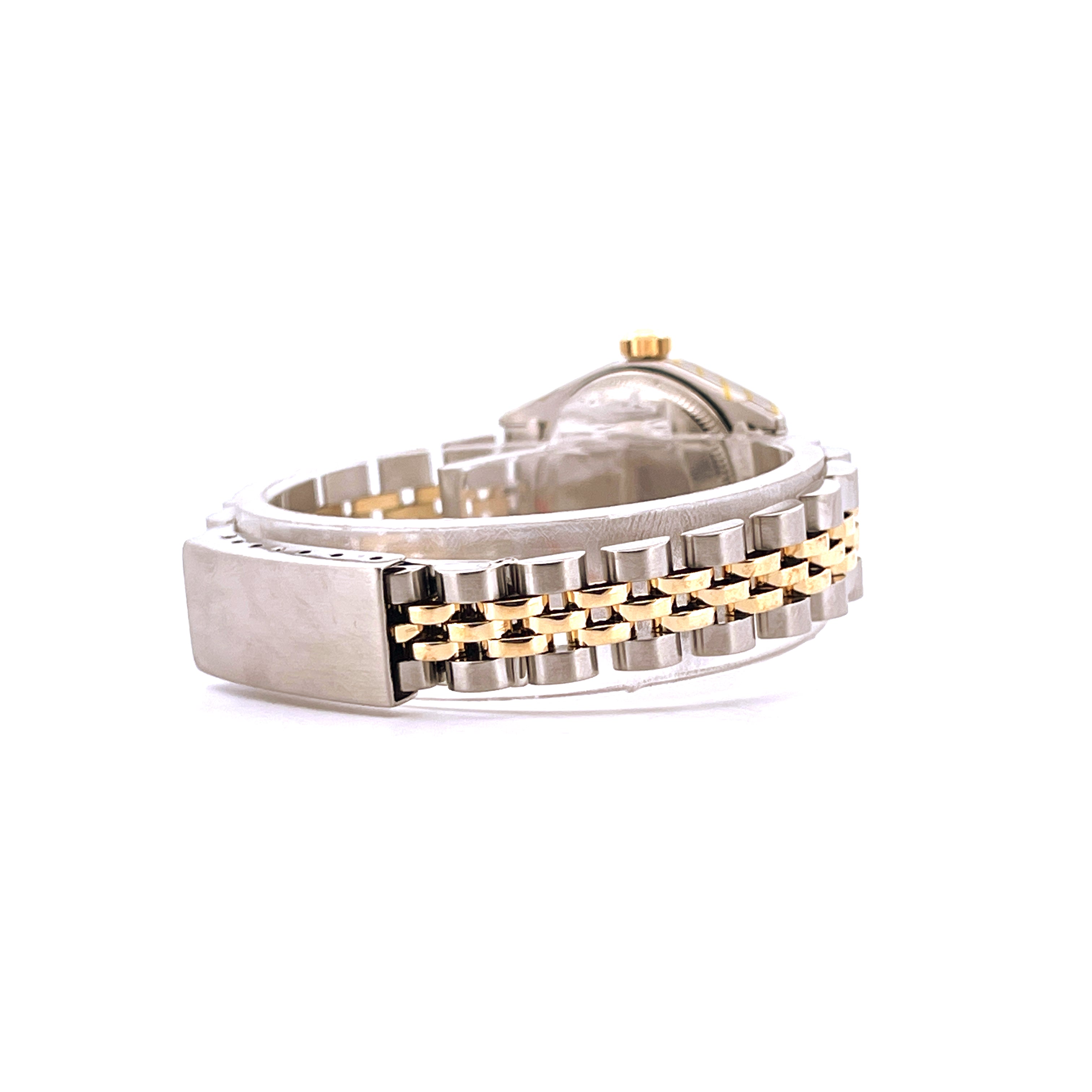 Rolex Lady-Datejust 26 mm im Seitenprofil mit Stahl- und Goldarmband