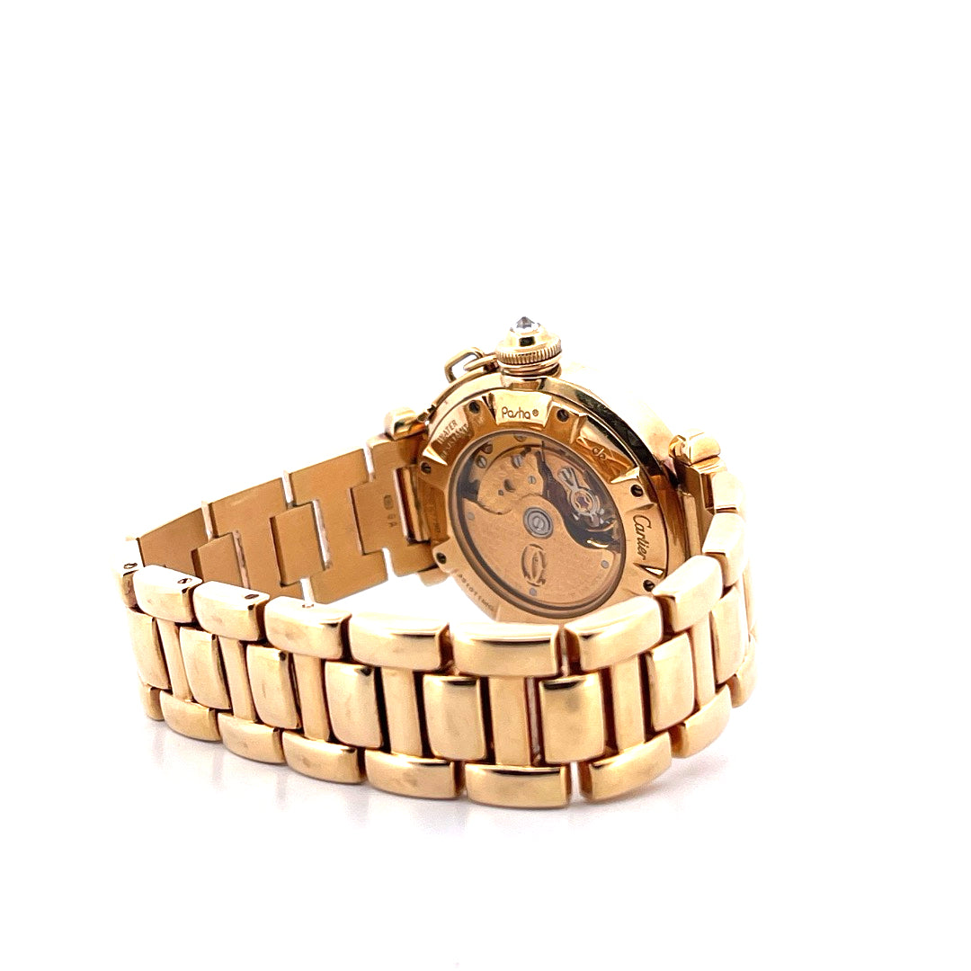 Pasha 18k Yellowgold / diamond crown full set / very good condt. / 2005