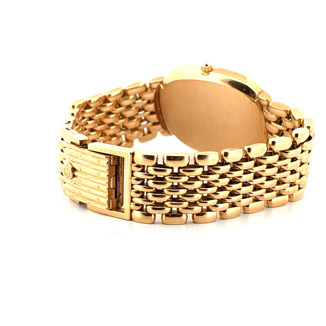 Patek Philippe Ellipse d´Or Gelbgold Uhr von der Rückseite mit Armband und Schließe