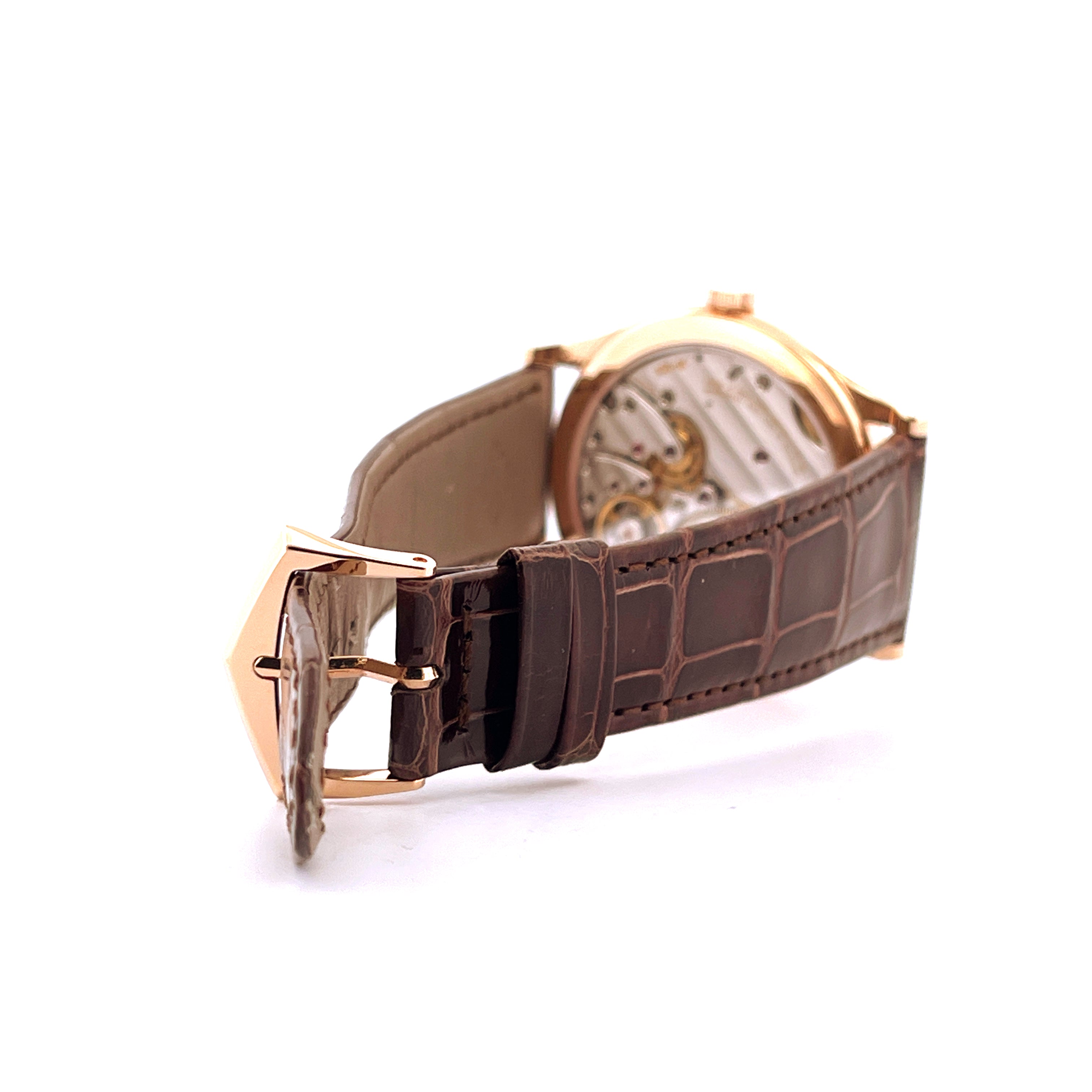Patek Philippe Calatrava 6119R-001 Roségold mit braunem Kroko-Lederarmband und Dornschließe
