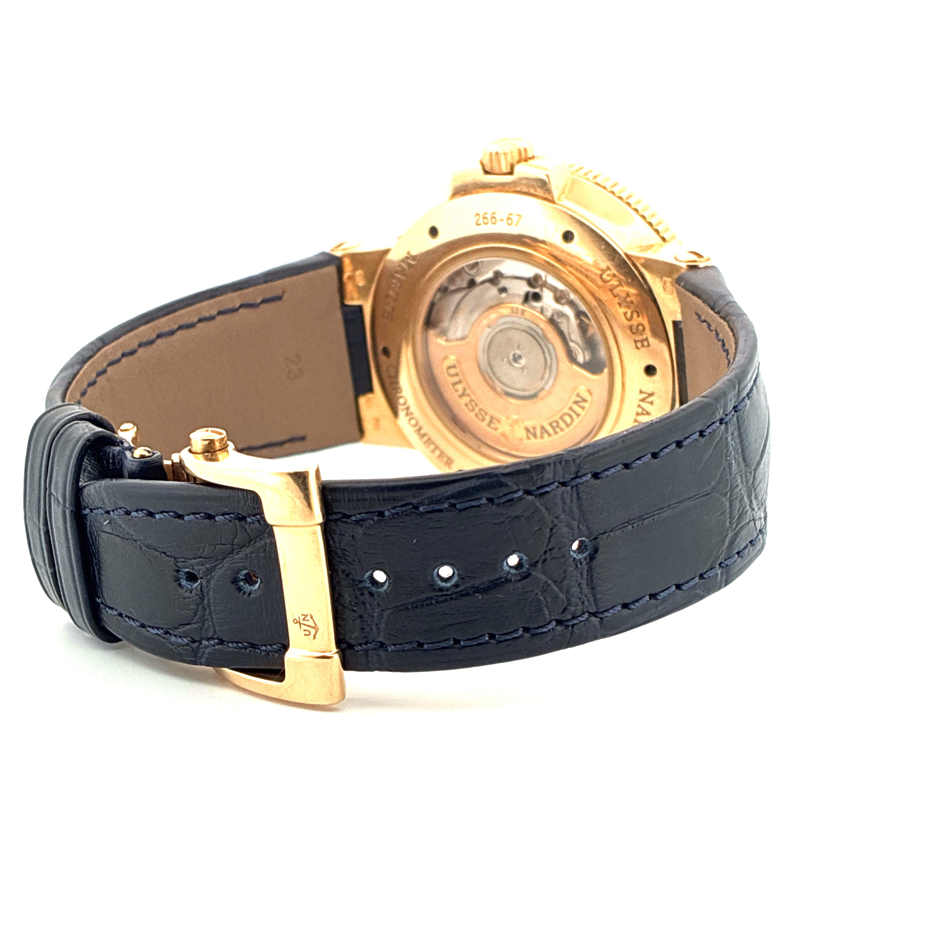 Maxi Marine Chronometer 43mm Blue Dial / Folding clasp / Box & Papers