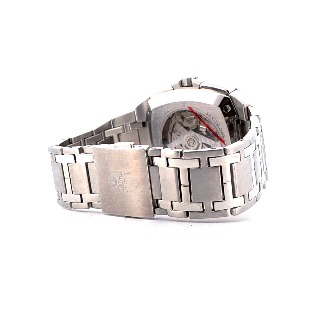 Tutima Saxon One Chronograph Automatik Stahl armband mit Schließe und Sichtboden