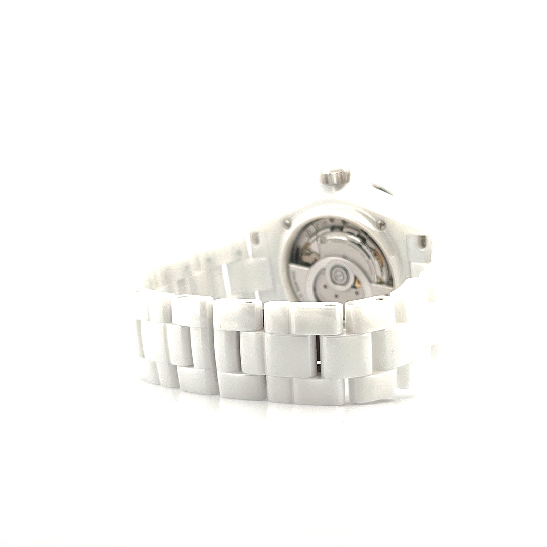 Chanel J12 38mm Keramik Automatik mit sichtbarem Werk und weißem Keramikarmband