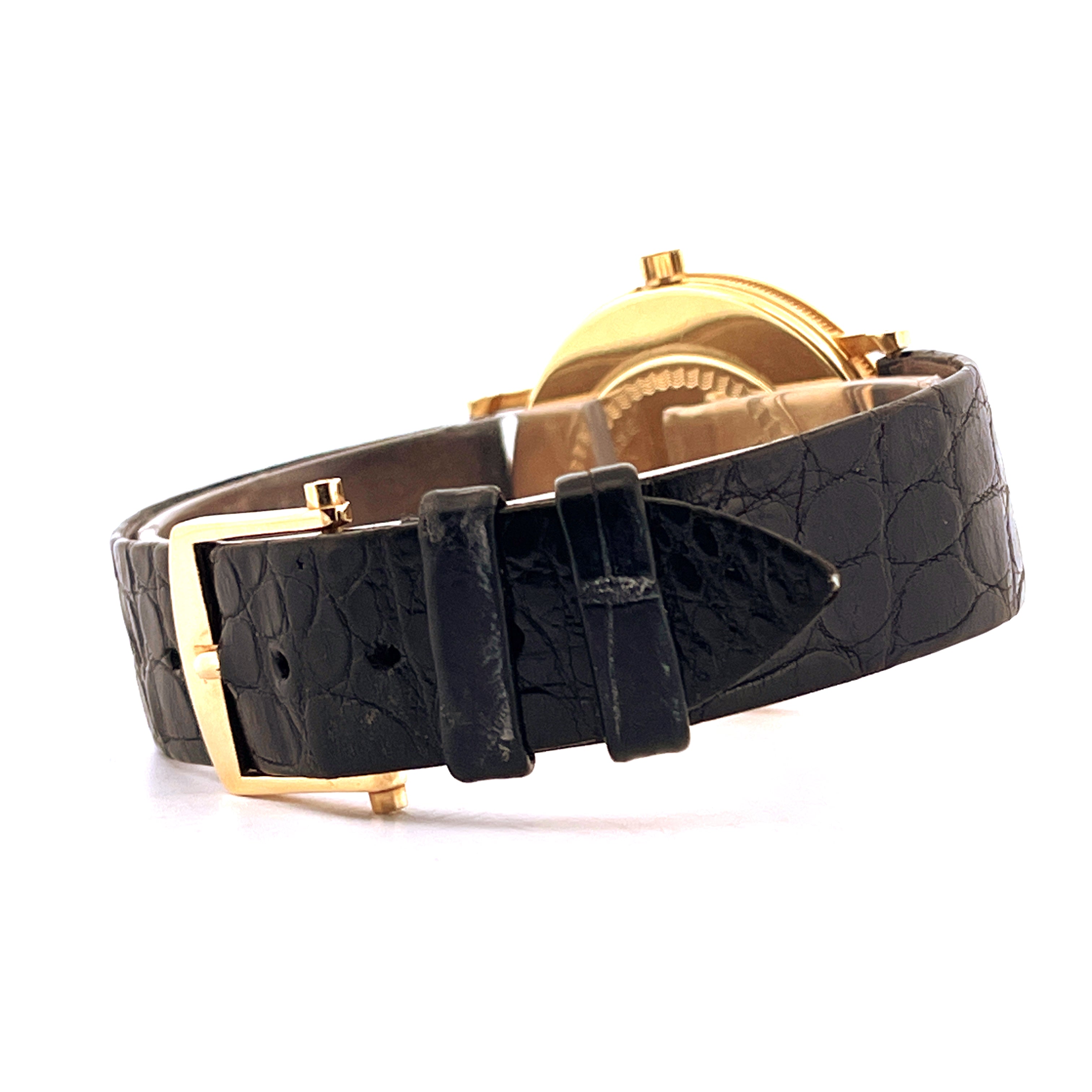 Breguet Classique Ref-3910BA-15-286 aus Gelbgold mit schwarzem Kroko-Armband