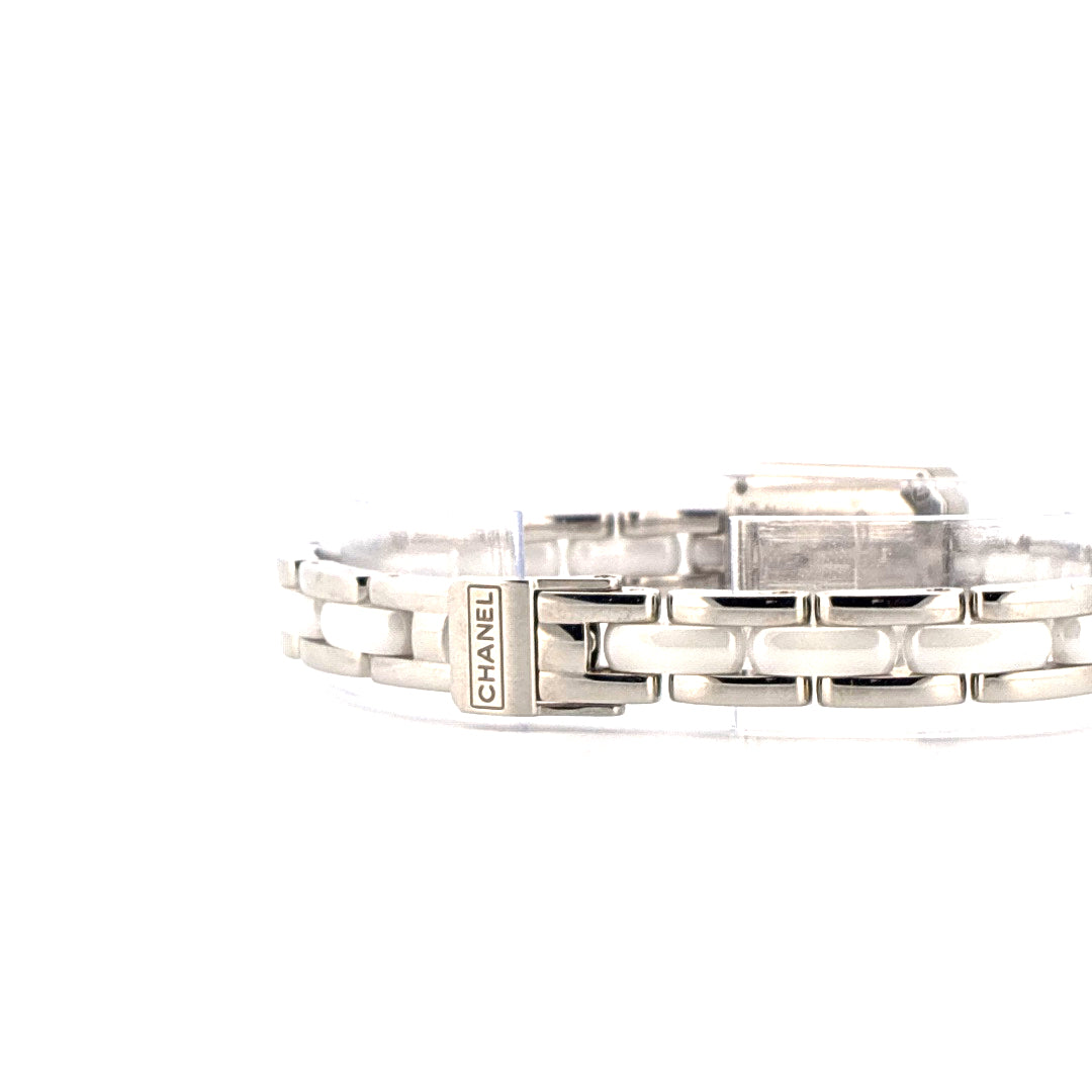 Chanel Première Uhr Edelstahl-Keramik Armband Schließe mit Logo und Schriftzug