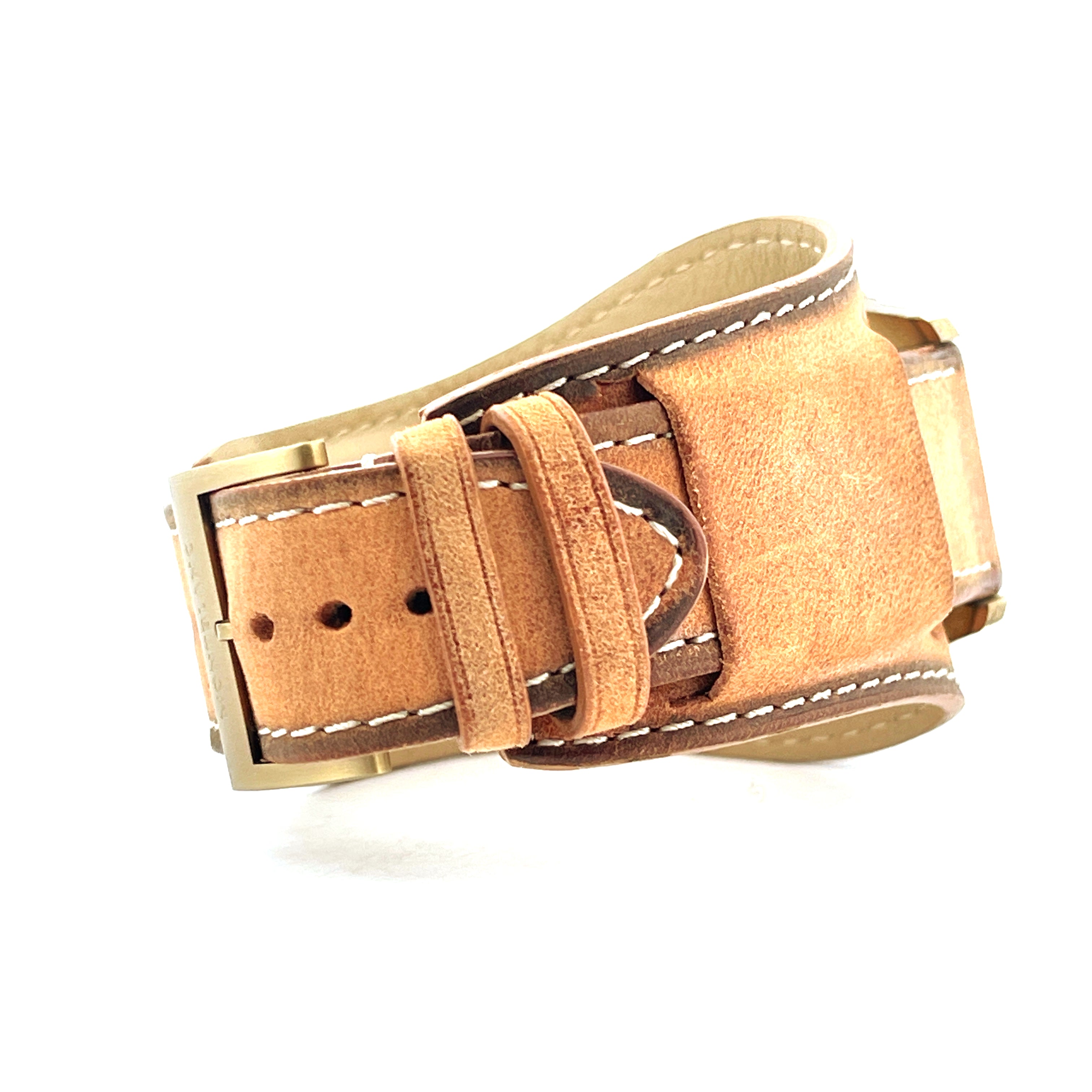 Montblanc 1858 Geosphere Limited Edition 2023 Armband aus braunem Leder mit Messingschließe