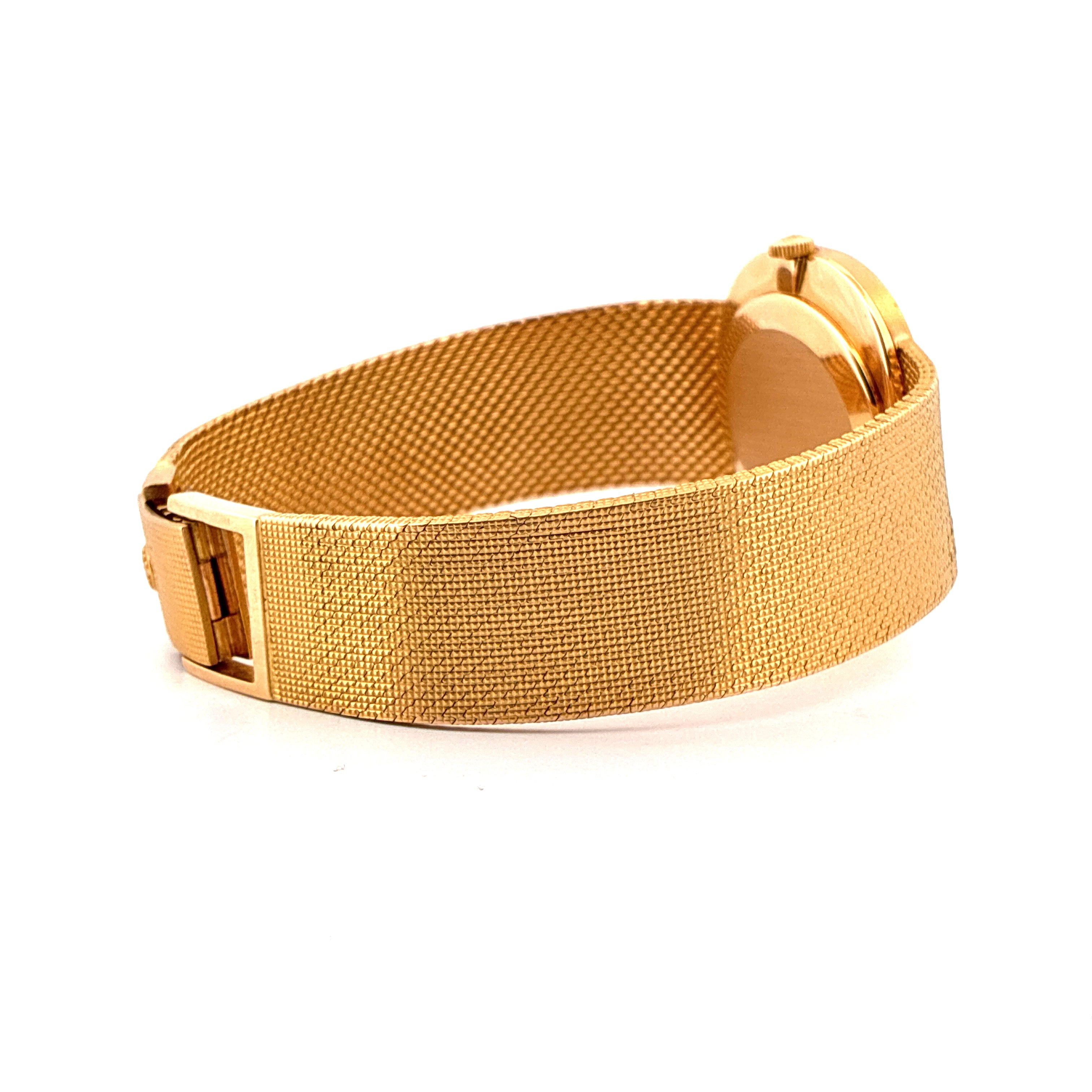 Patek Philippe Ellipse d'Or Vintage Gelbgold Automatik Uhr mit Mesh-Armband in sehr gutem Zustand