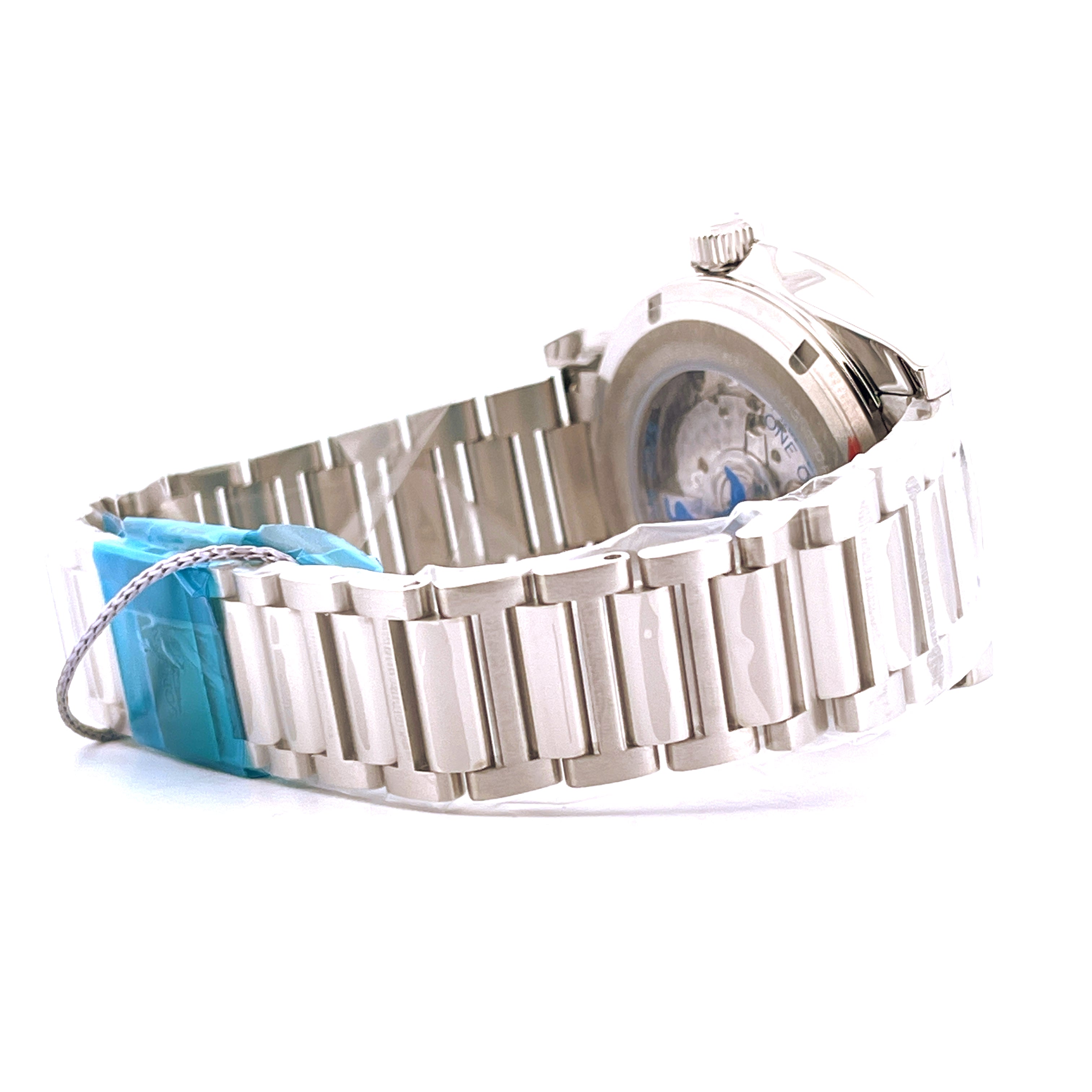 Longines Conquest SYLT EDITION 1 of 200 (NEW) Automatik Uhr Edelstahl Armband von der Seite auf weißem Hintergrund