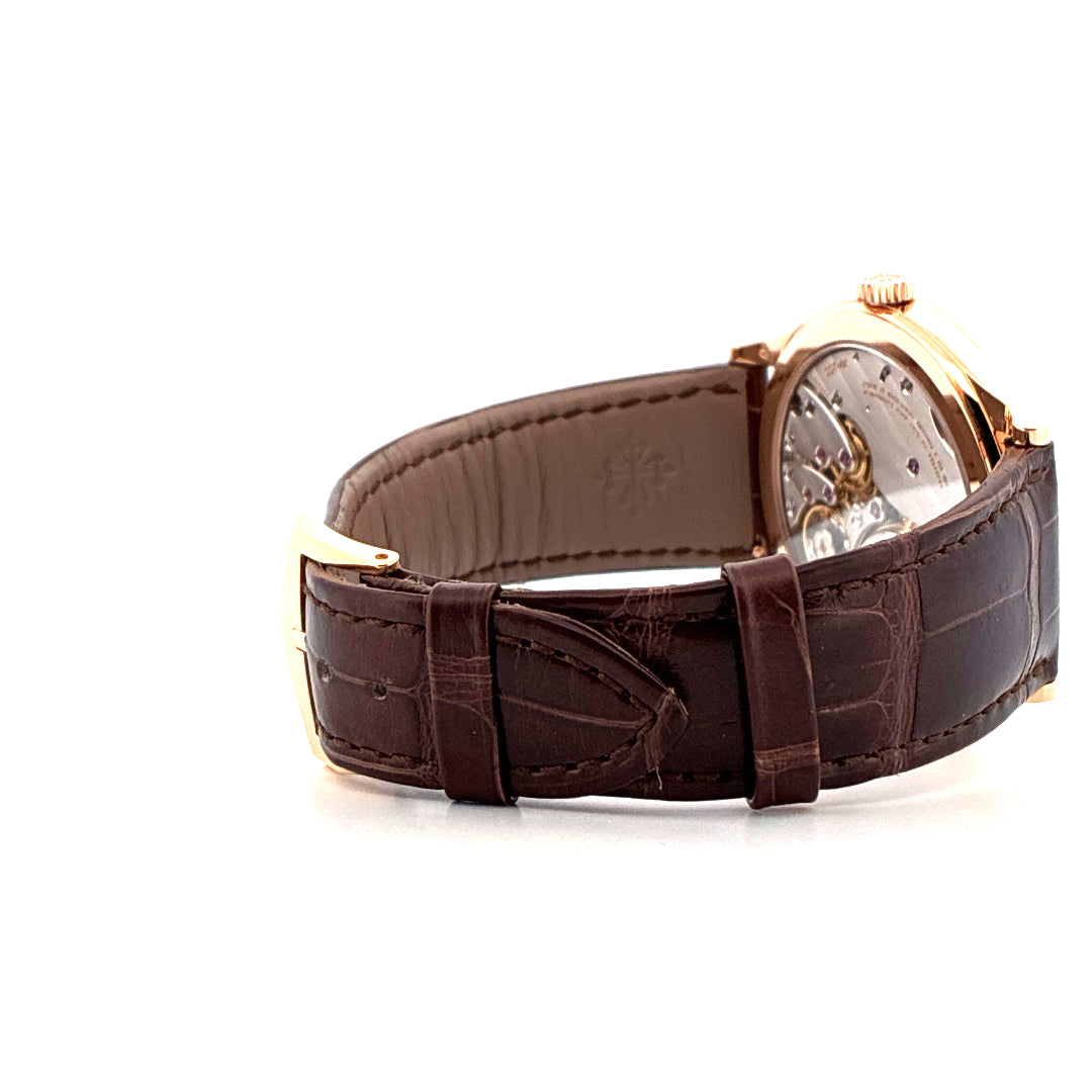 Patek Philippe Calatrava 6119R rote Gold-Armband und Schließe im Detail