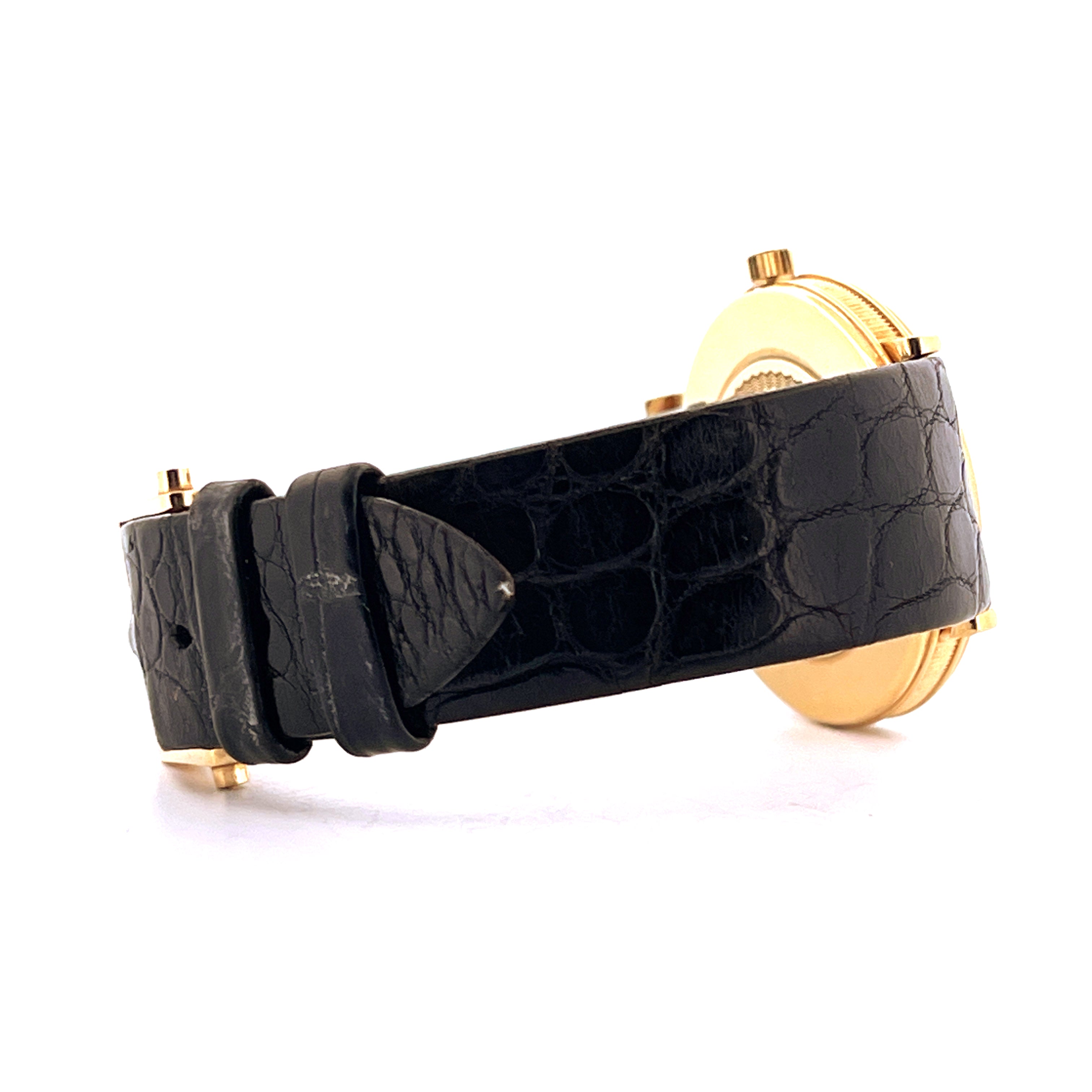 Breguet Classique Ref-3910BA-15-286 Gelbgold mit schwarzem Krokoband Seitenansicht