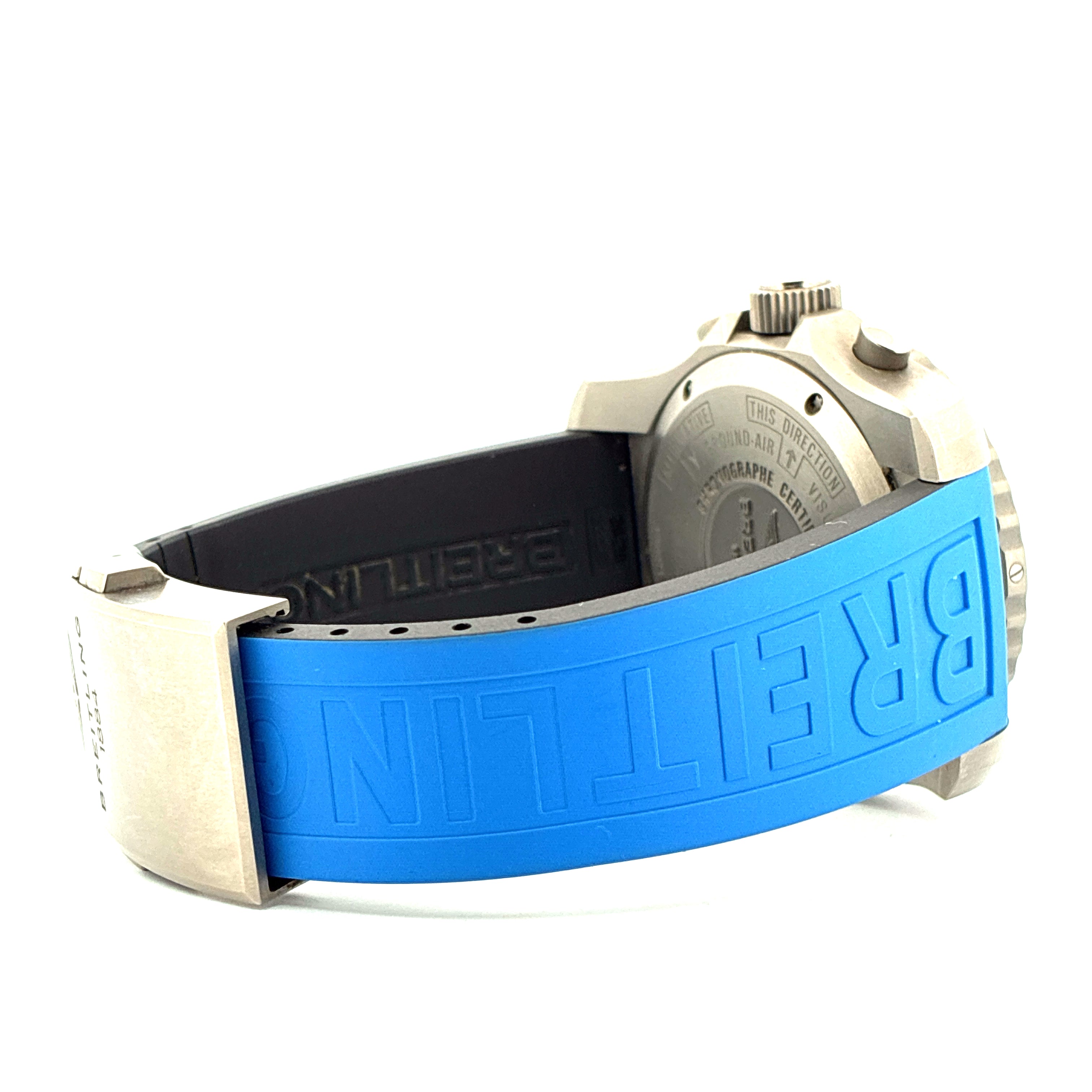 Cockpit B50 Titan Quarz / Blue Strap / incl Black Strap and Folding Clasp / very good Condition / premium Full Set / Germany 2015