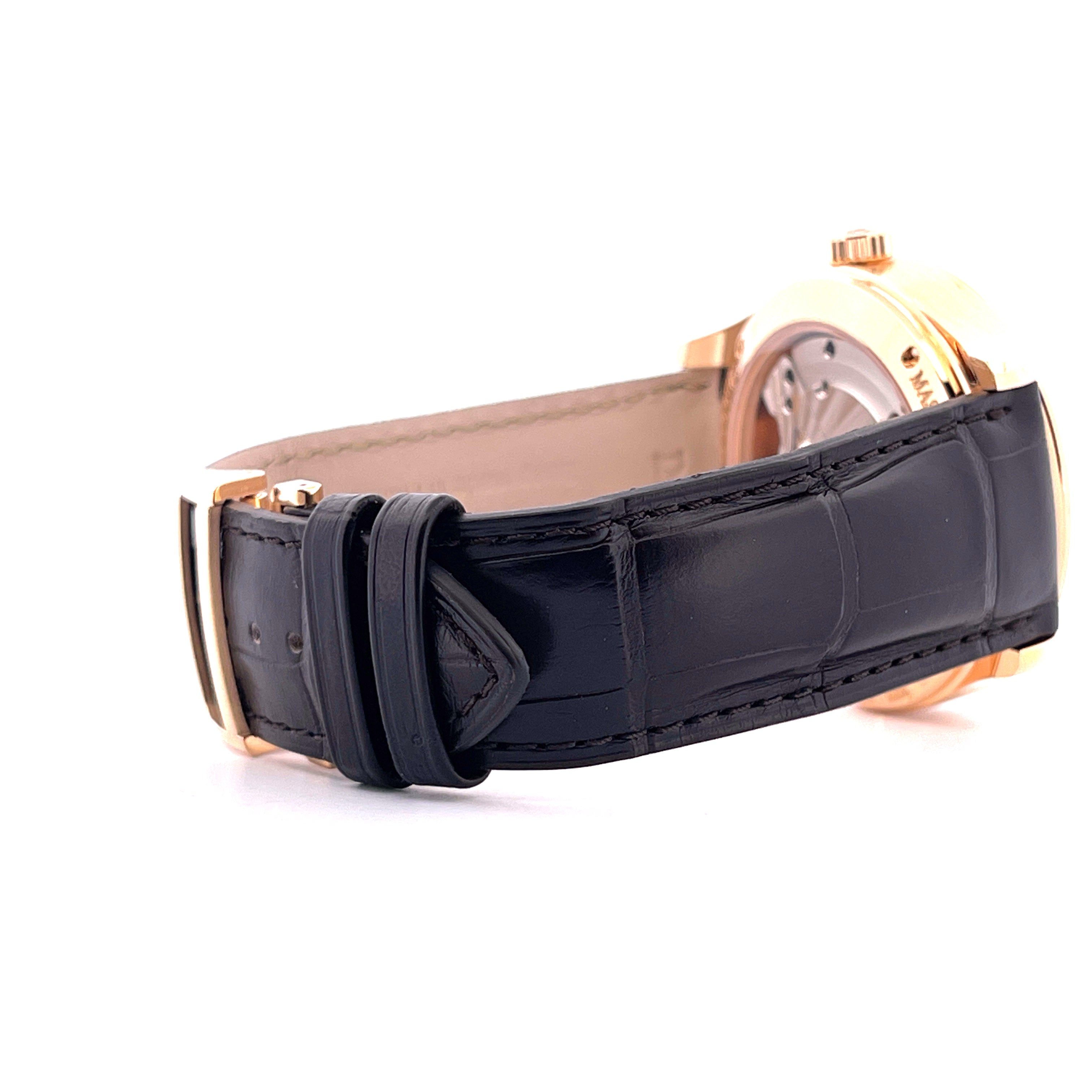 Jaeger LeCoultre Master Grande Tradition Tourbillon Perpetual Calendar Roségold mit schwarzem Krokodilarmband