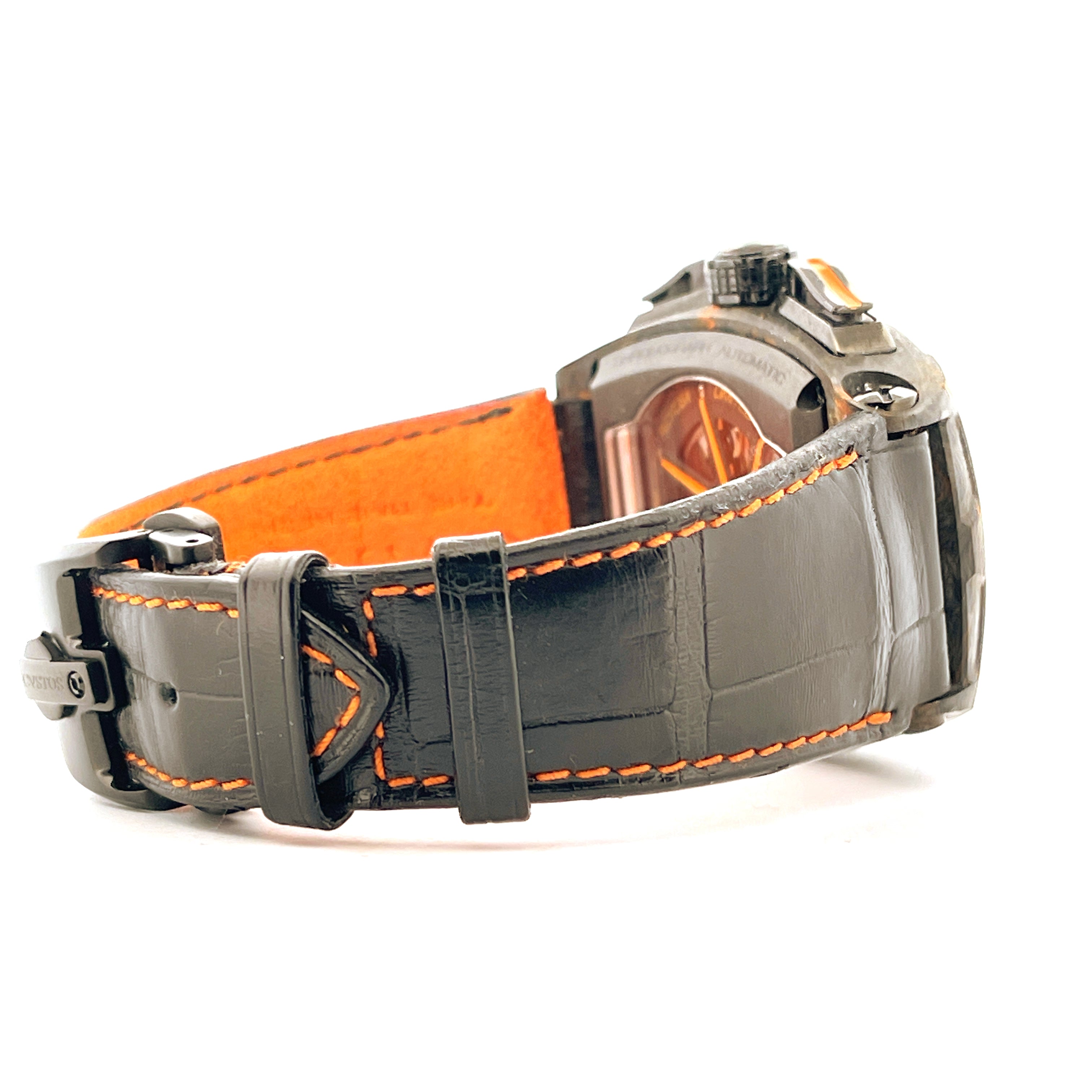 Cvstos Challenge II Chrono Dani Pedrosa Limited Edition in Carbon mit orangefarbenem Innenleder und Krokoband