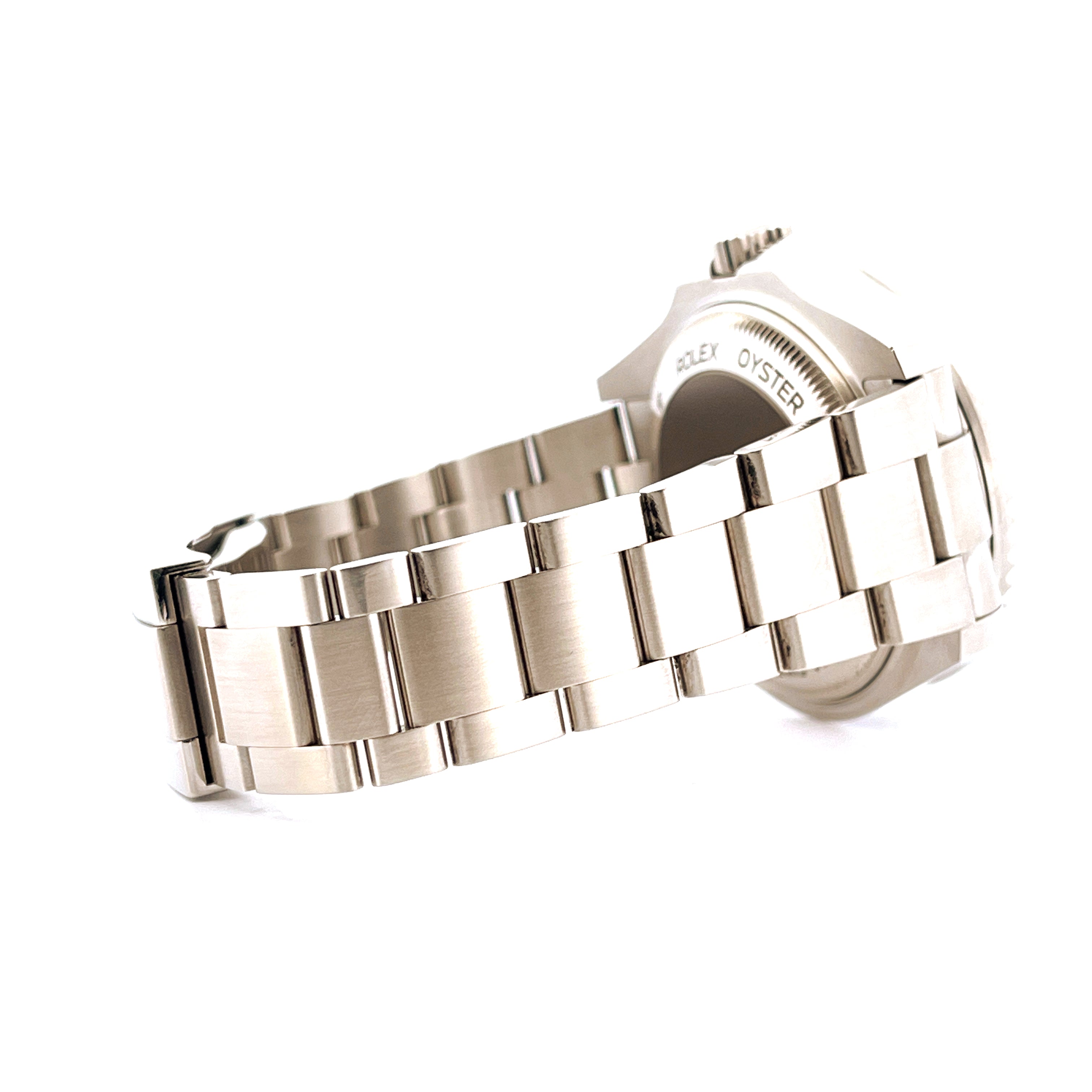 Rolex Sea-Dweller Deepsea "James Cameron" Stahl Armband Seitenansicht auf weißem Hintergrund