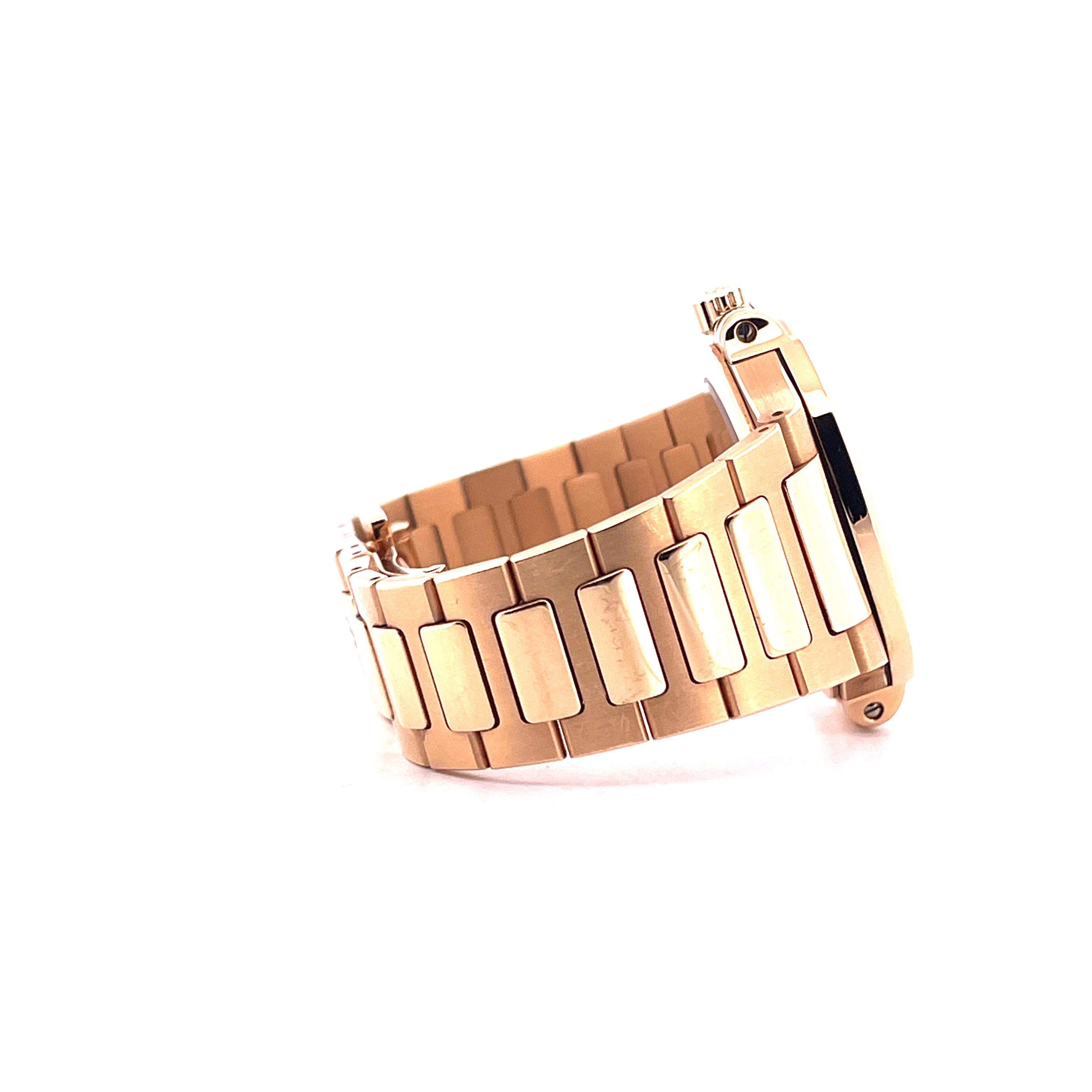 Patek Philippe Nautilus 7118/1R-010 Roségold Armband im Detail auf weißem Hintergrund