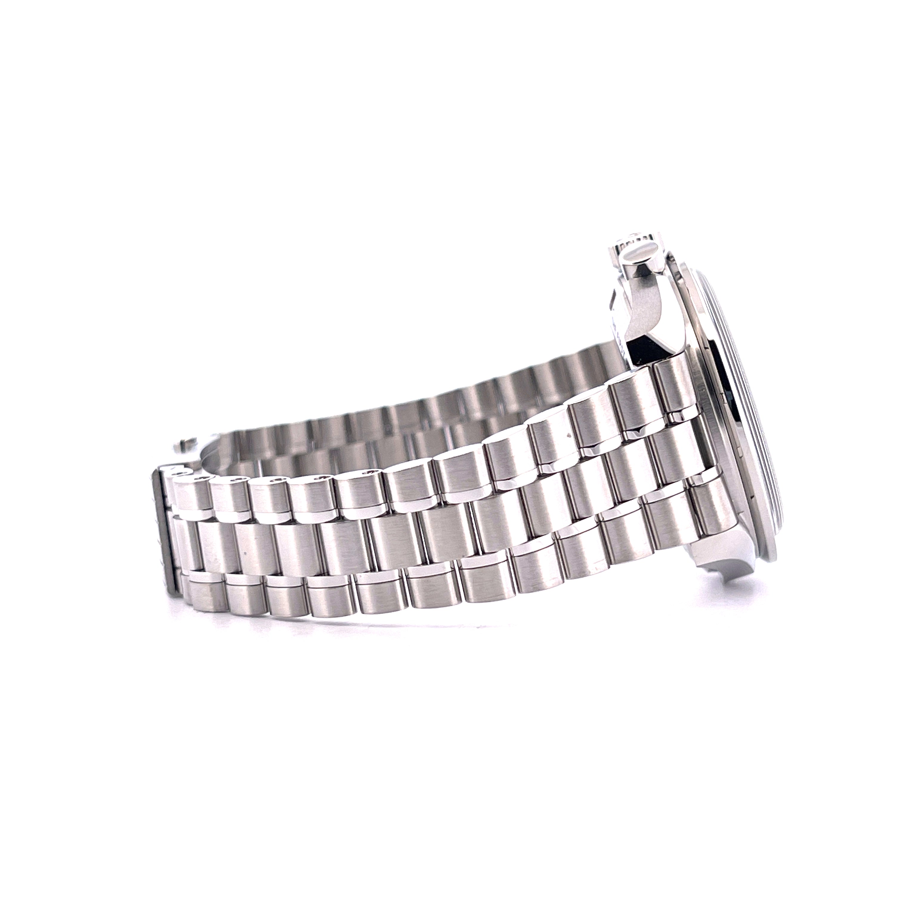 Omega Speedmaster Professional Moonwatch aus Edelstahl mit Saphirglas, Seitenansicht